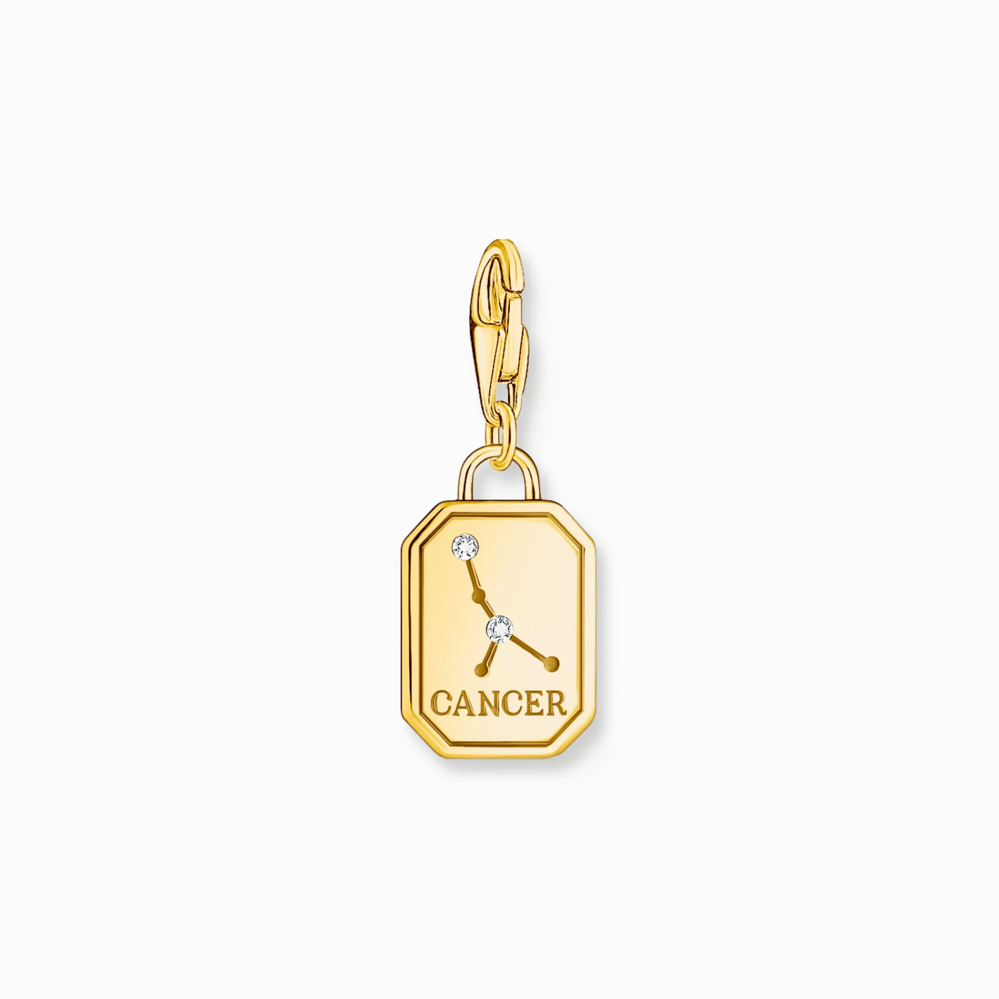 THOMAS SABO Gold-plated charm pendant zodiac sign Cancer with zirconia-Women Charms | Charms