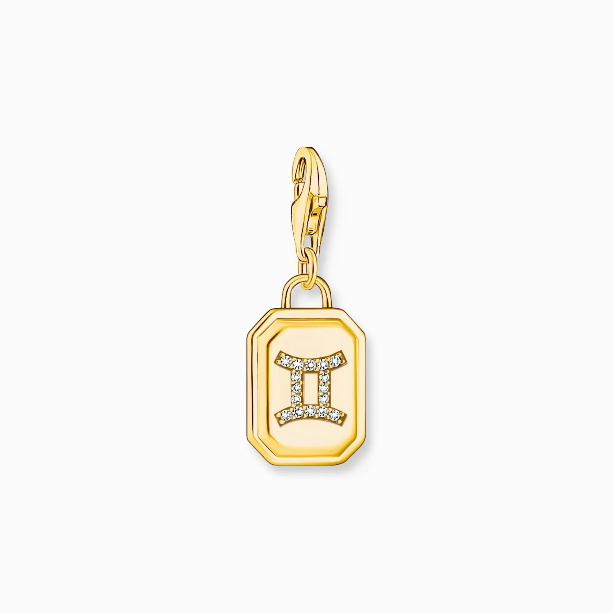 THOMAS SABO Gold-plated charm pendant zodiac sign Gemini with zirconia-Women Charms | Charms