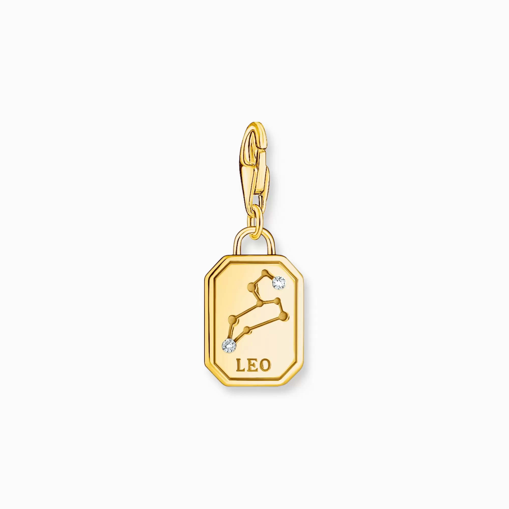 THOMAS SABO Gold-plated charm pendant zodiac sign Leo with zirconia-Women Charms | Charms