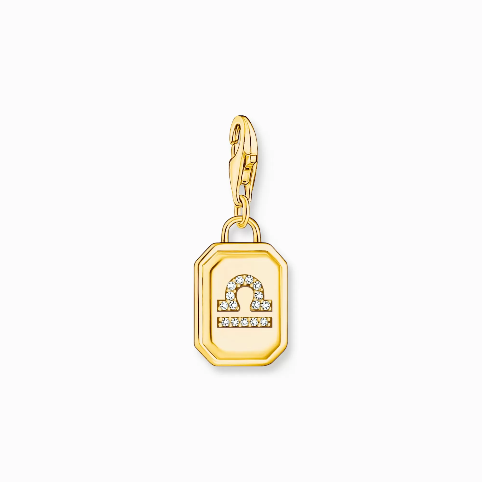 THOMAS SABO Gold-plated charm pendant zodiac sign Libra with zirconia-Women Charms | Charms