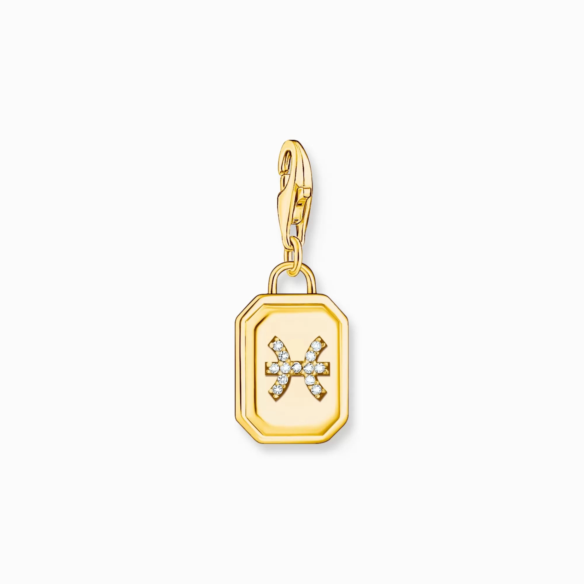 THOMAS SABO Gold-plated charm pendant zodiac sign Pisces with zirconia-Women Charms | Charms