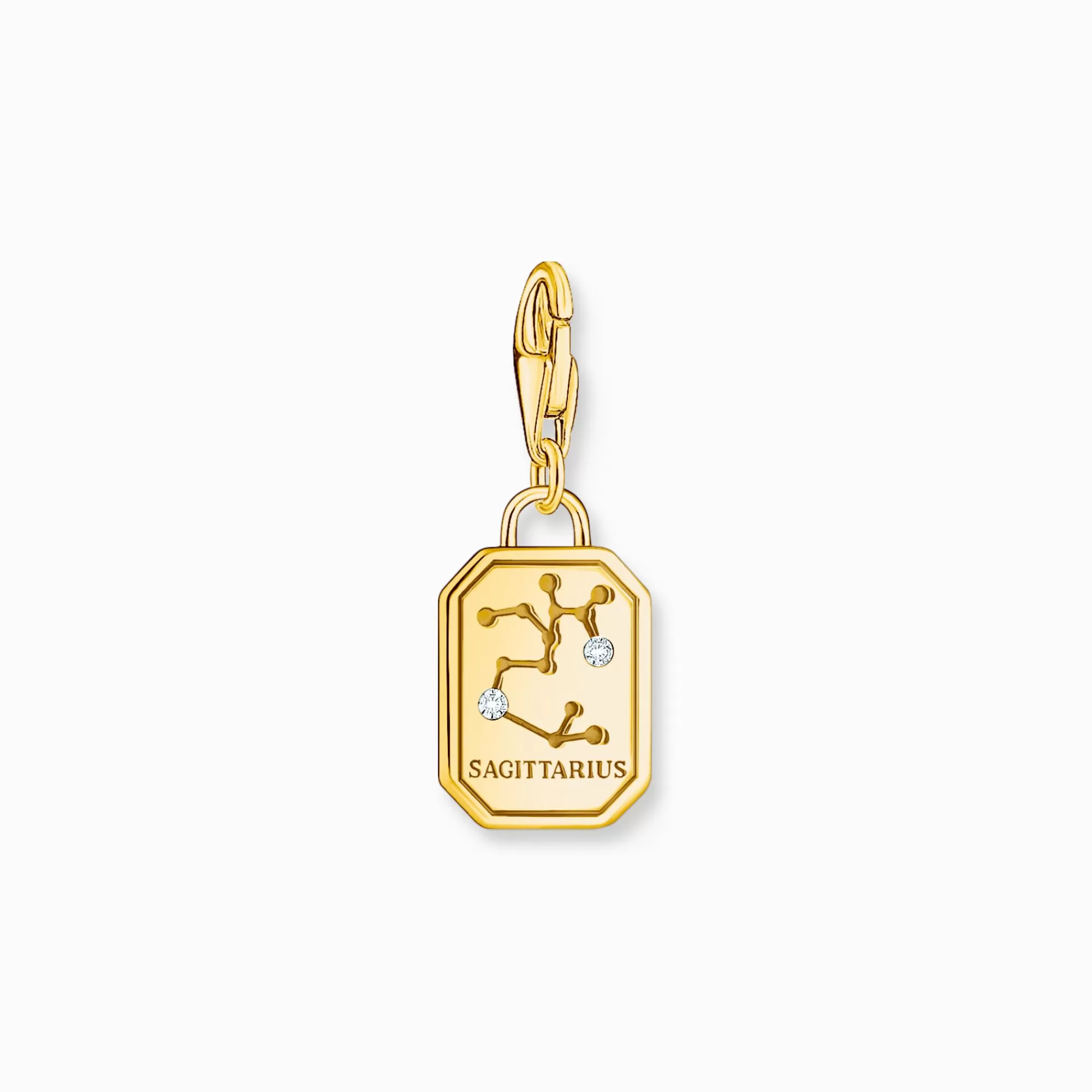 THOMAS SABO Gold-plated charm pendant zodiac sign Sagittarius with zirconia-Women Charms | Charms