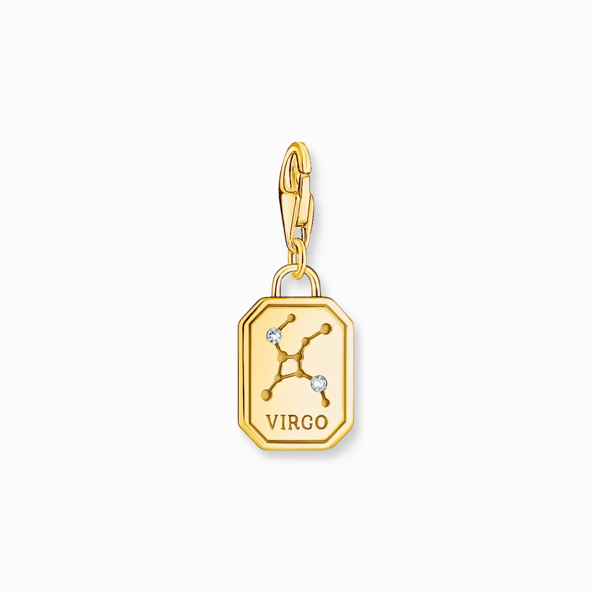 THOMAS SABO Gold-plated charm pendant zodiac sign Virgo with zirconia-Women Charms | Charms