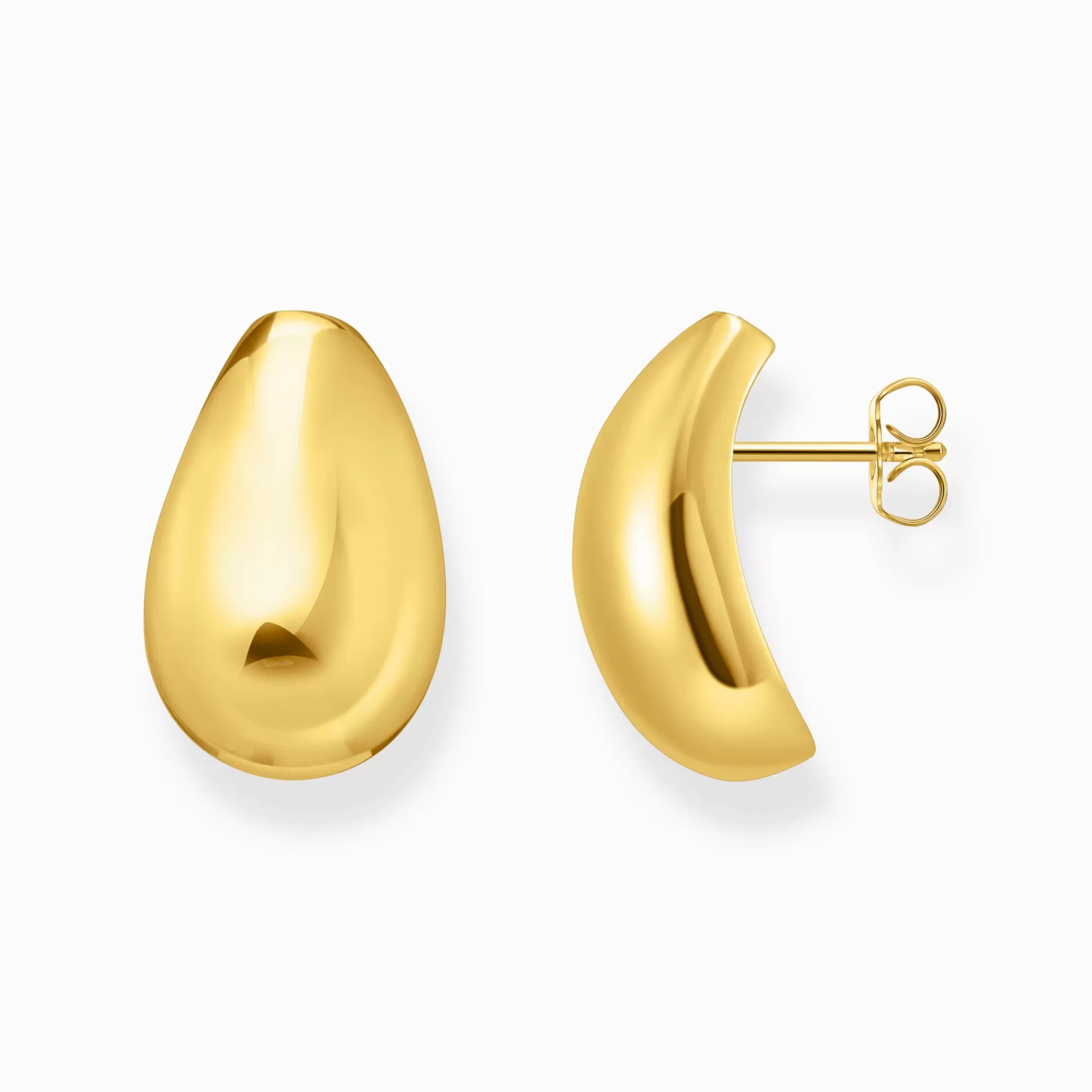 THOMAS SABO Gold-plated earrings in drop shape-Women Earrings | 18-Carat Gold-Plating - 925 Silver