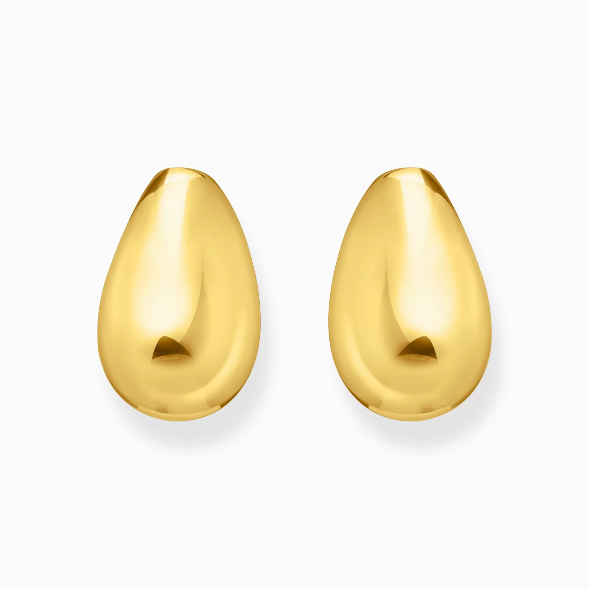 THOMAS SABO Gold-plated earrings in drop shape-Women Earrings | 18-Carat Gold-Plating - 925 Silver