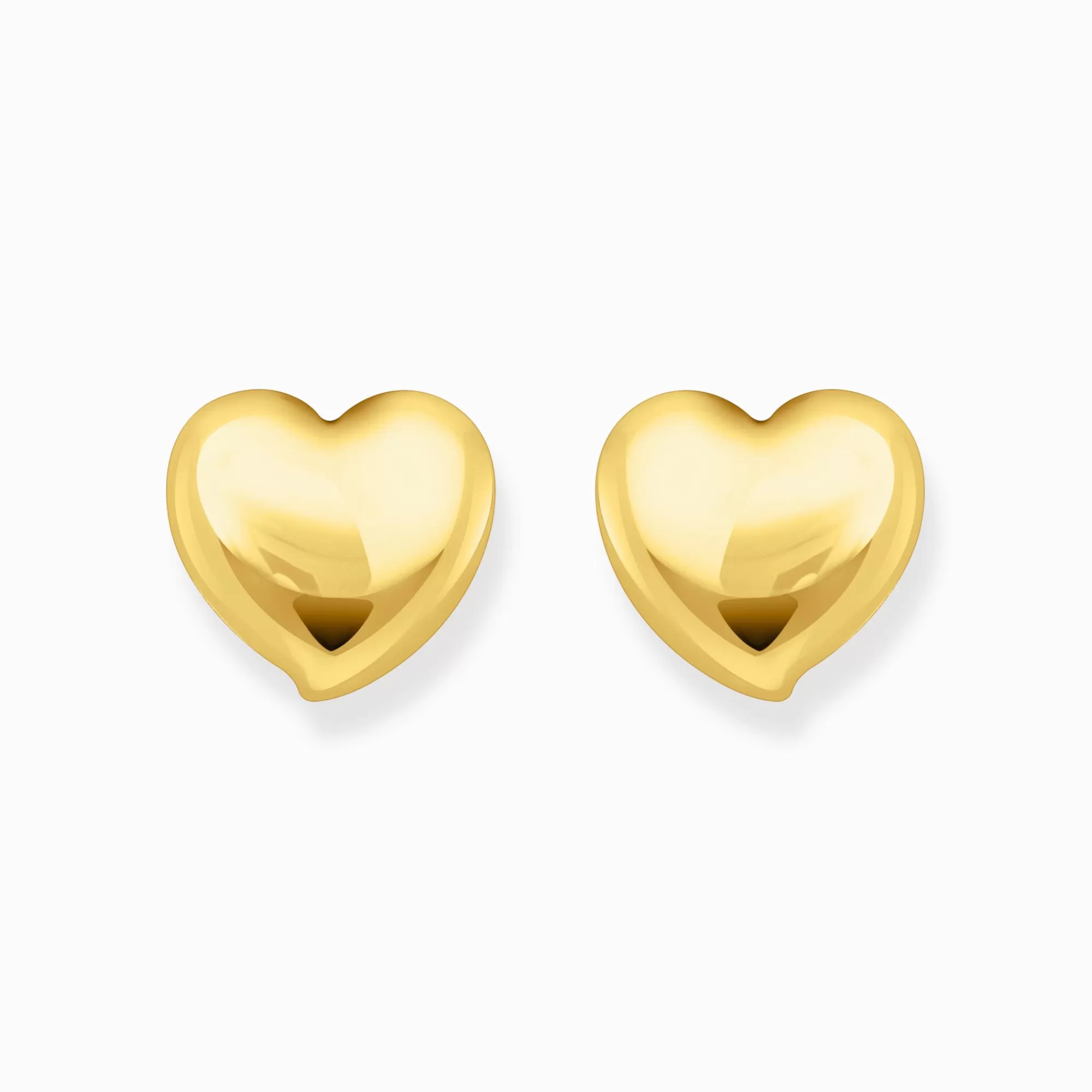 THOMAS SABO Gold-plated earrings in heart-shape-Women Earrings | 18-Carat Gold-Plating - 925 Silver