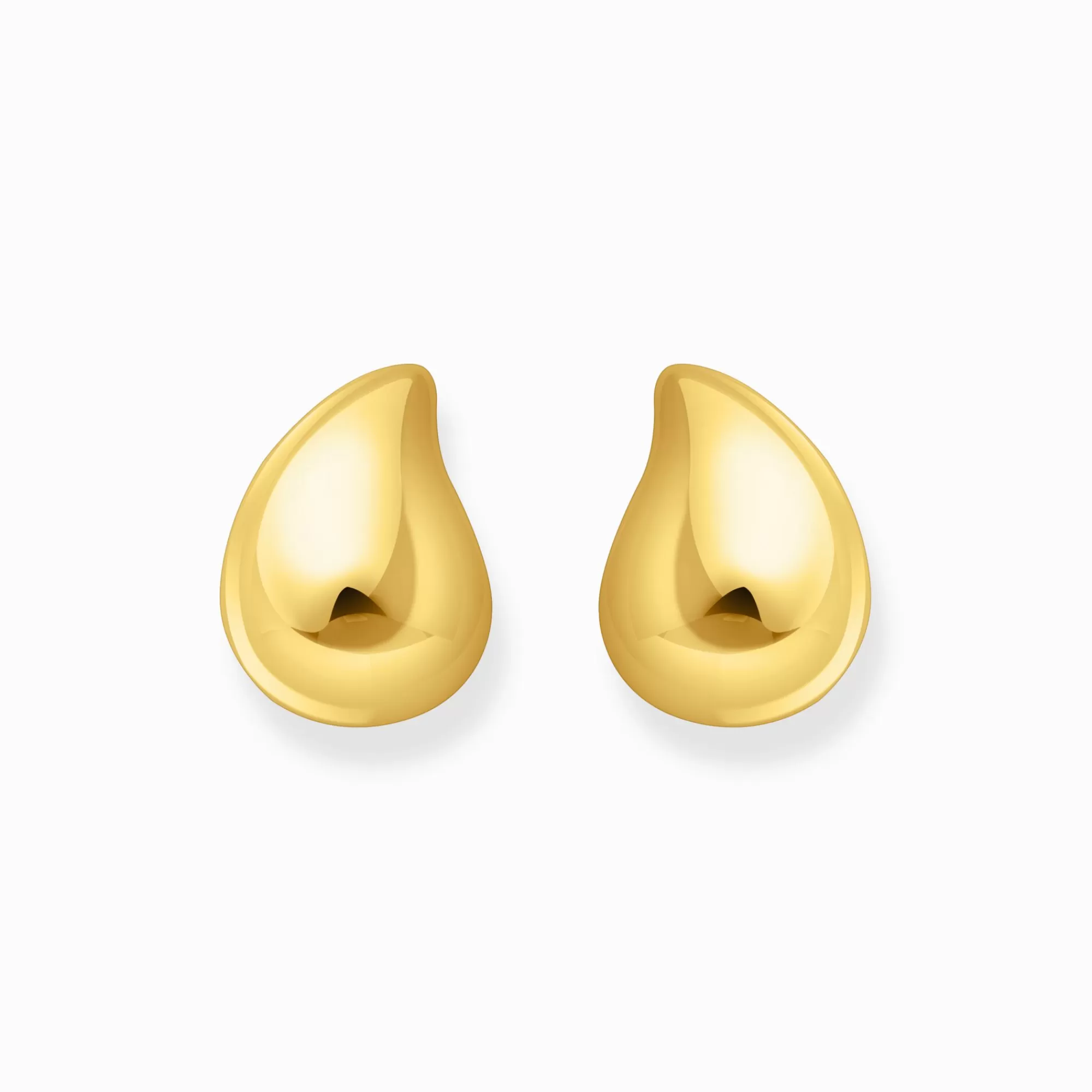 THOMAS SABO Gold-plated earrings in organic drop-shape-Women Earrings