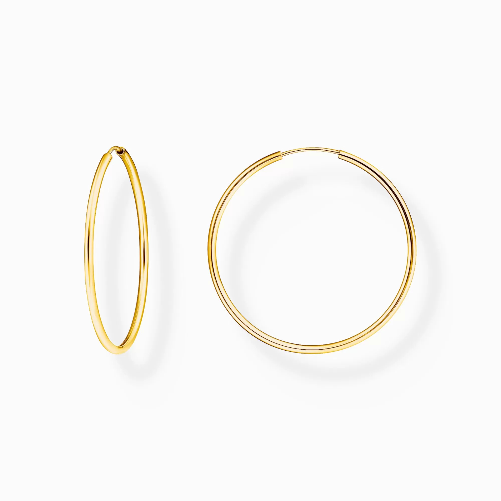 THOMAS SABO Gold-plated medium hoop earrings-Women Hoop Earrings