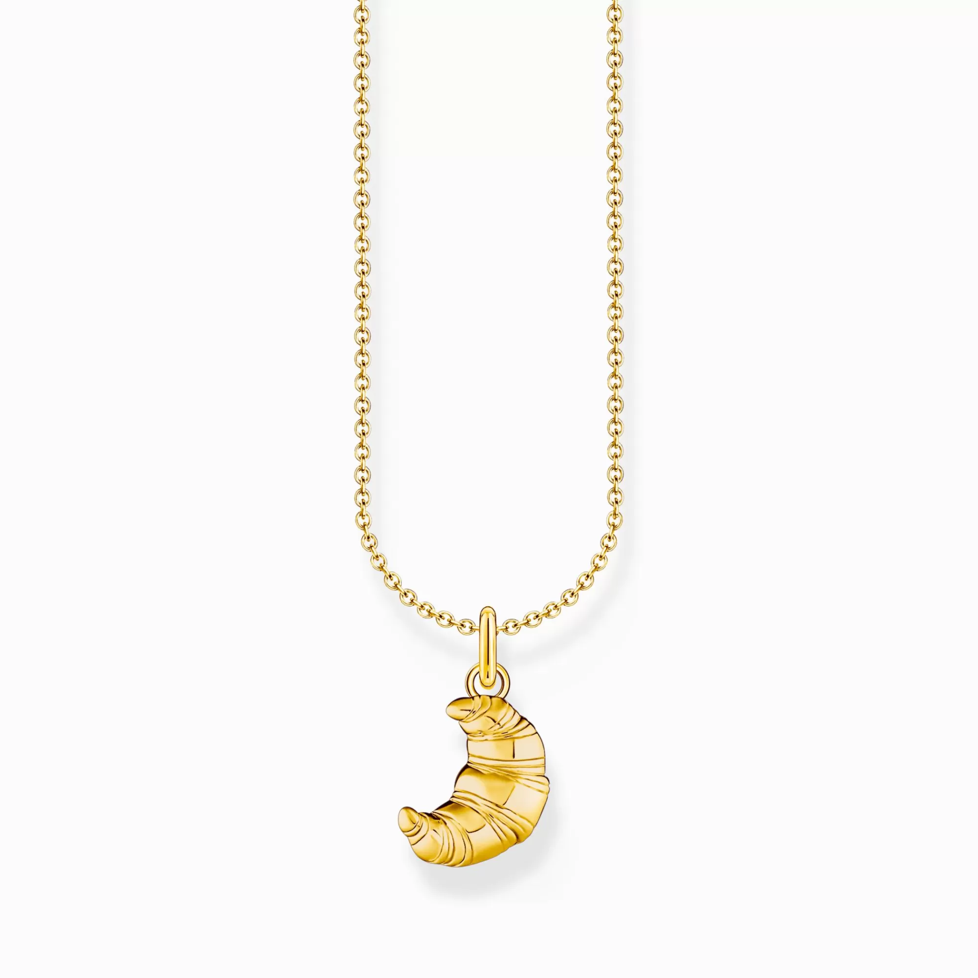 THOMAS SABO Gold-plated necklace with croissant pendant-Women Necklaces | 18-Carat Gold-Plating - 925 Silver