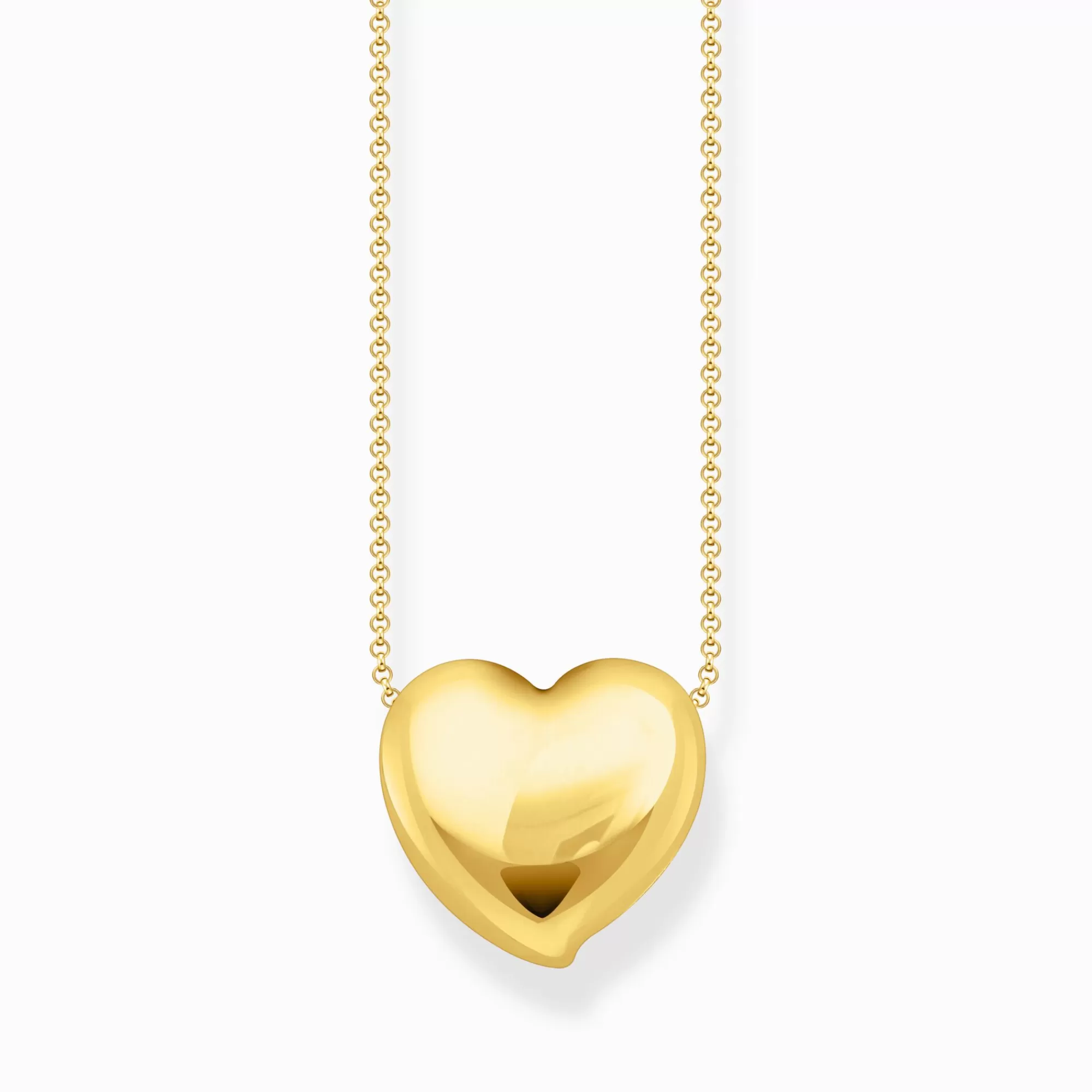 THOMAS SABO Gold-plated necklace with heart pendant-Women Necklaces | 18-Carat Gold-Plating - 925 Silver