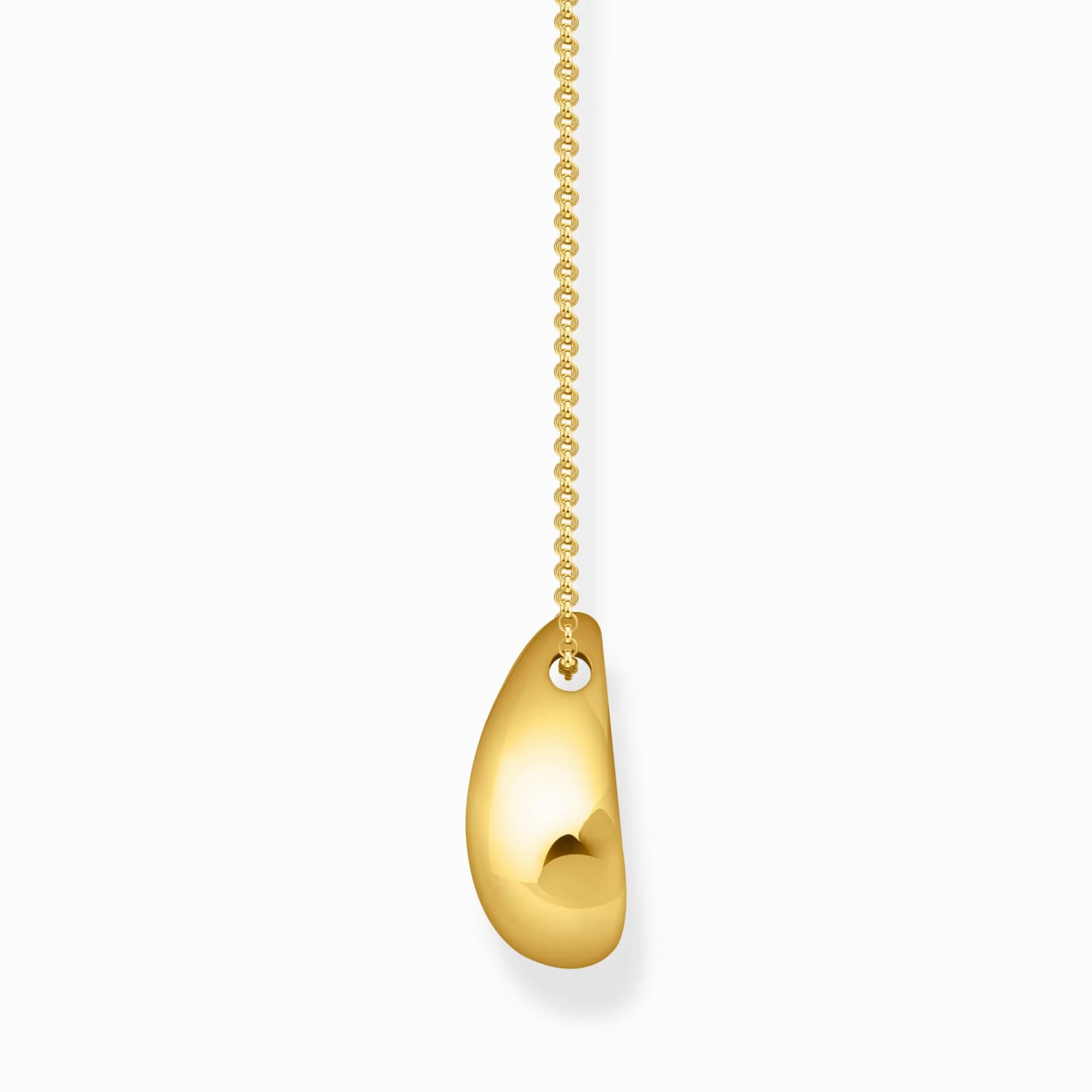 THOMAS SABO Gold-plated necklace with pendant in organic drop-shape-Women Necklaces | 18-Carat Gold-Plating - 925 Silver