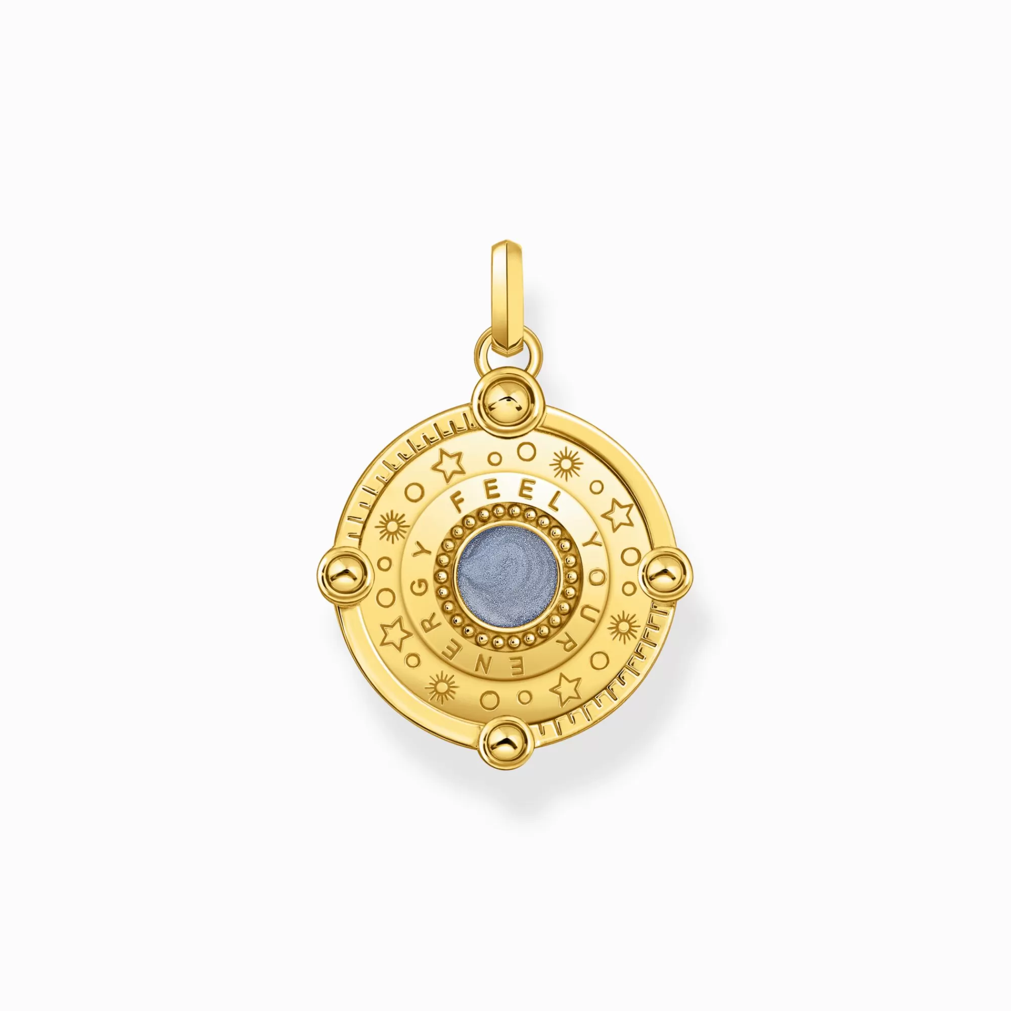 THOMAS SABO Gold-plated pendant with blue cold enamel and colourful stones-Women Pendants | 18-Carat Gold-Plating - 925 Silver