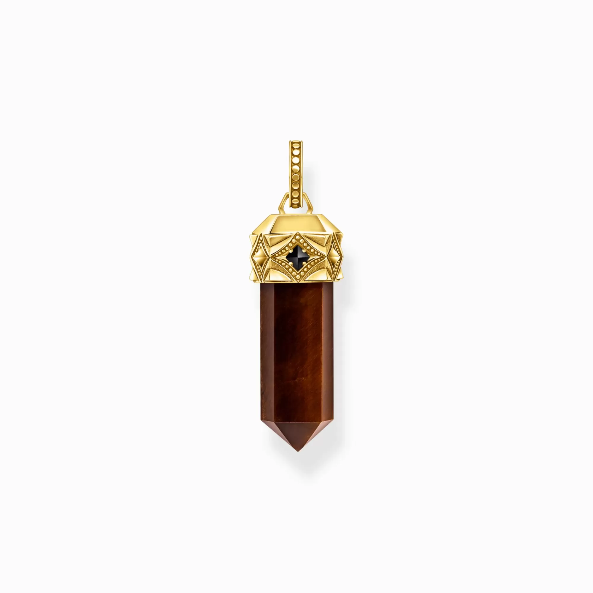 THOMAS SABO Gold-plated pendant with hexagon-cut red tiger's eye-Women Pendants | Pendants