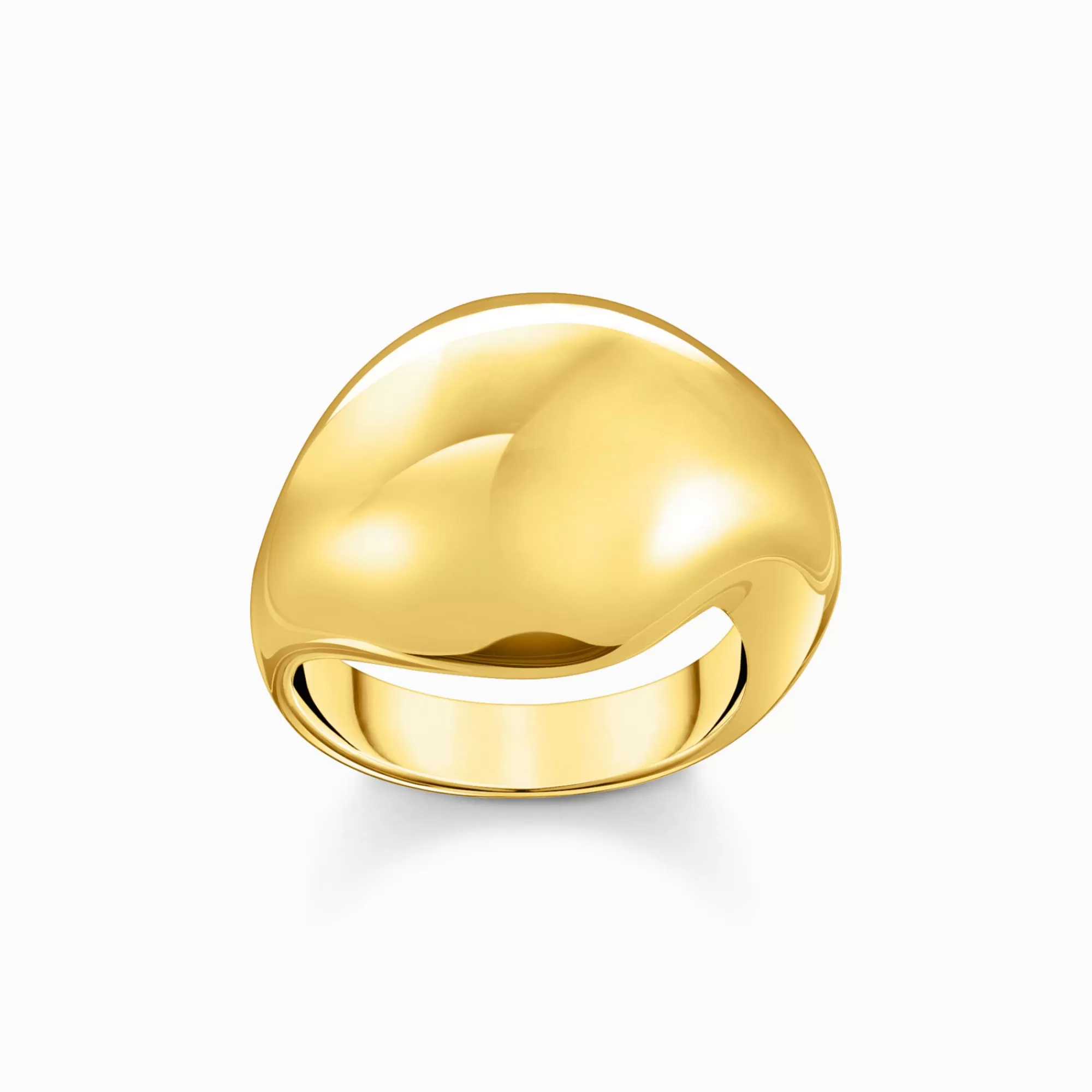 THOMAS SABO Gold-plated ring in organic drop-shape-Women Rings