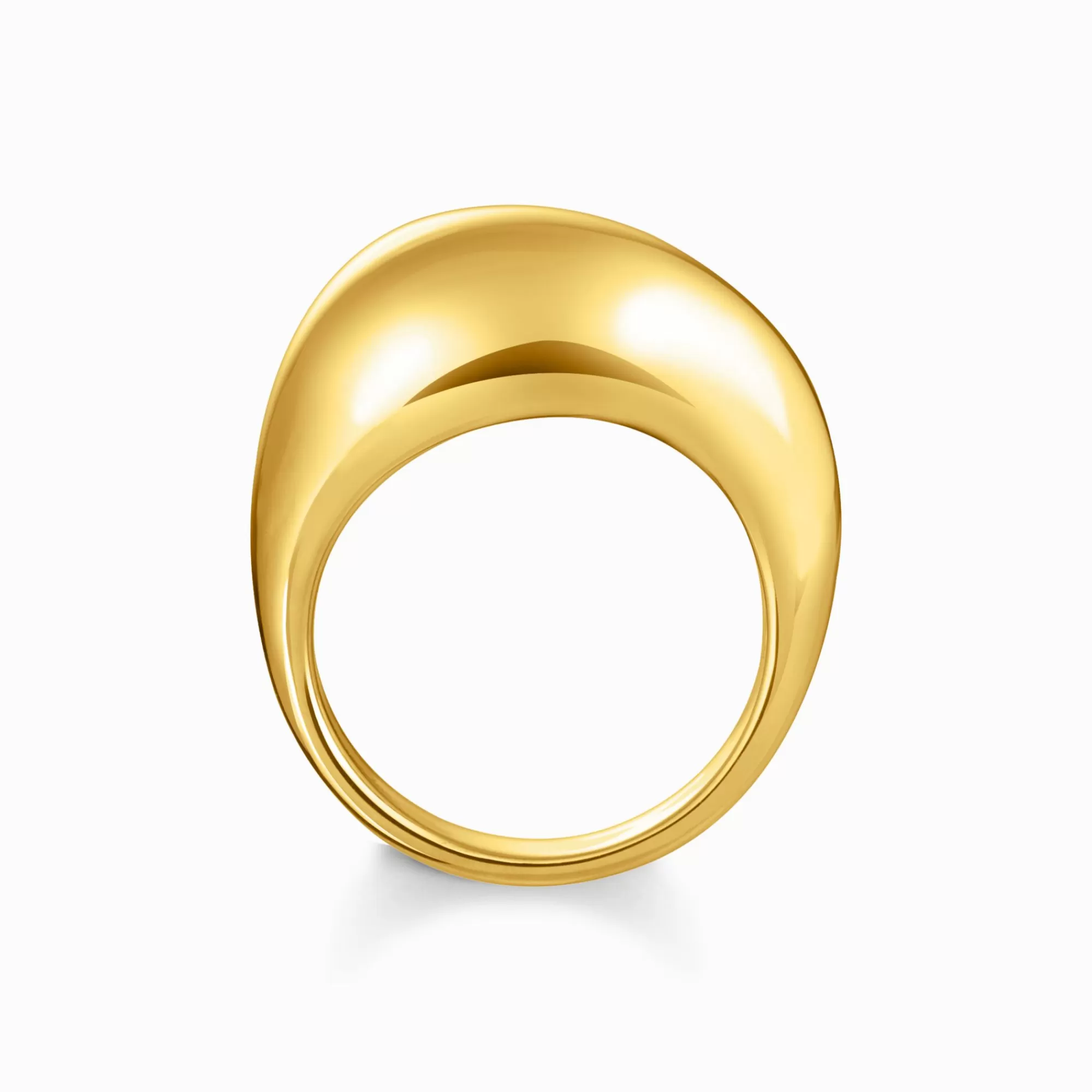 THOMAS SABO Gold-plated ring in organic drop-shape-Women Rings