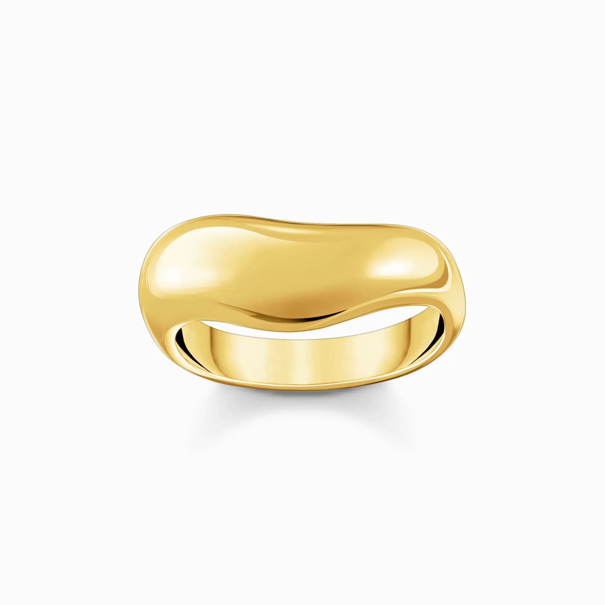 THOMAS SABO Gold-plated ring in organic shape-Women Rings | 18-Carat Gold-Plating - 925 Silver