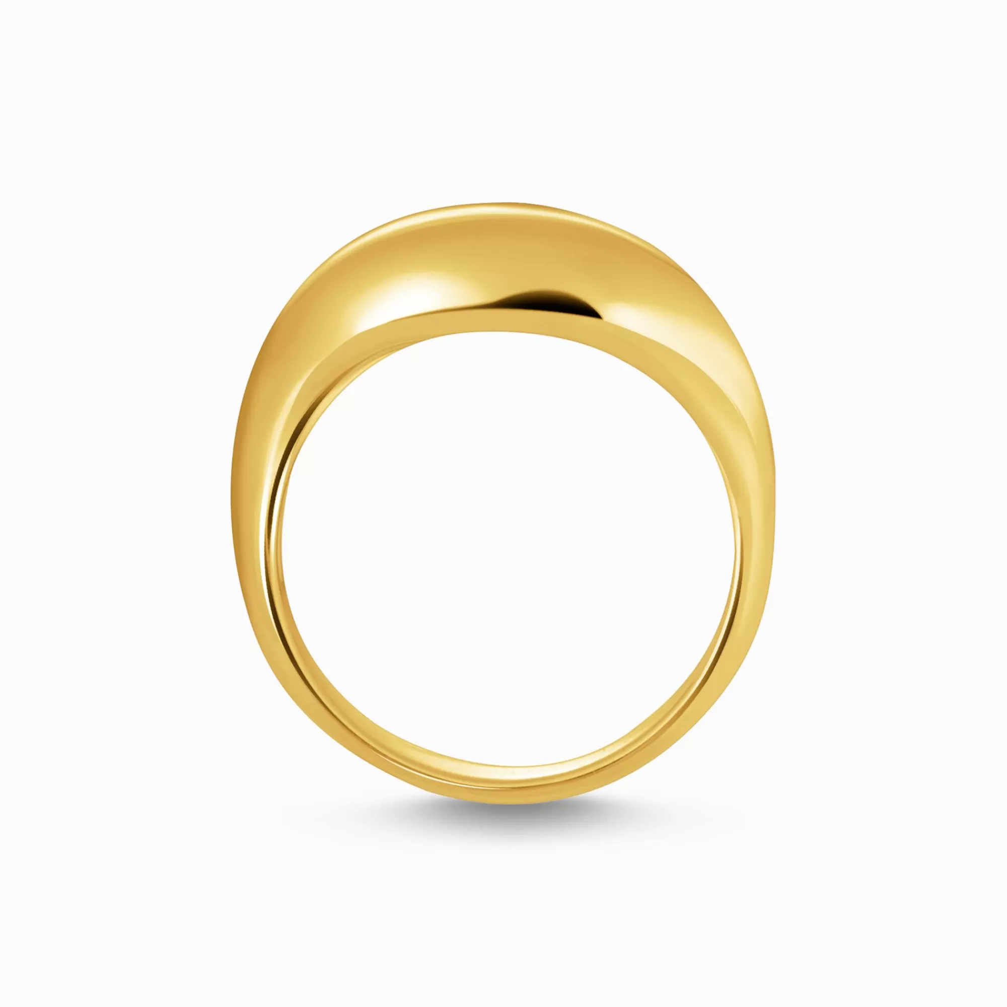 THOMAS SABO Gold-plated ring in organic shape-Women Rings | 18-Carat Gold-Plating - 925 Silver