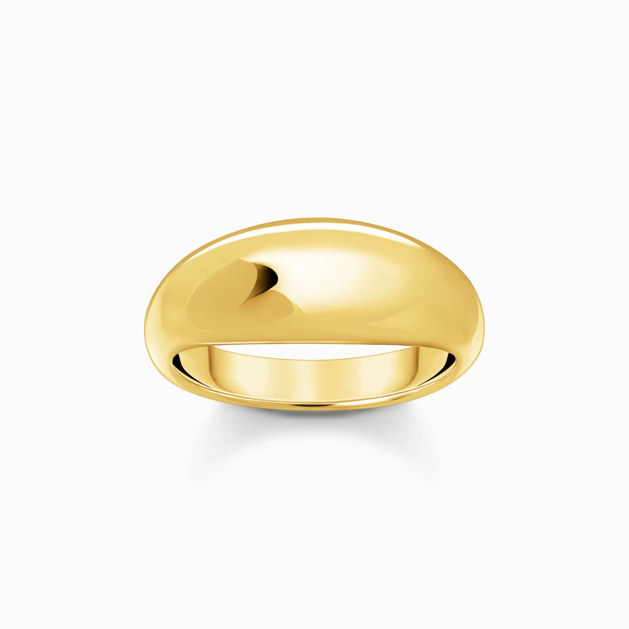 THOMAS SABO Gold-plated ring in timeless design-Women Rings | 18-Carat Gold-Plating - 925 Silver