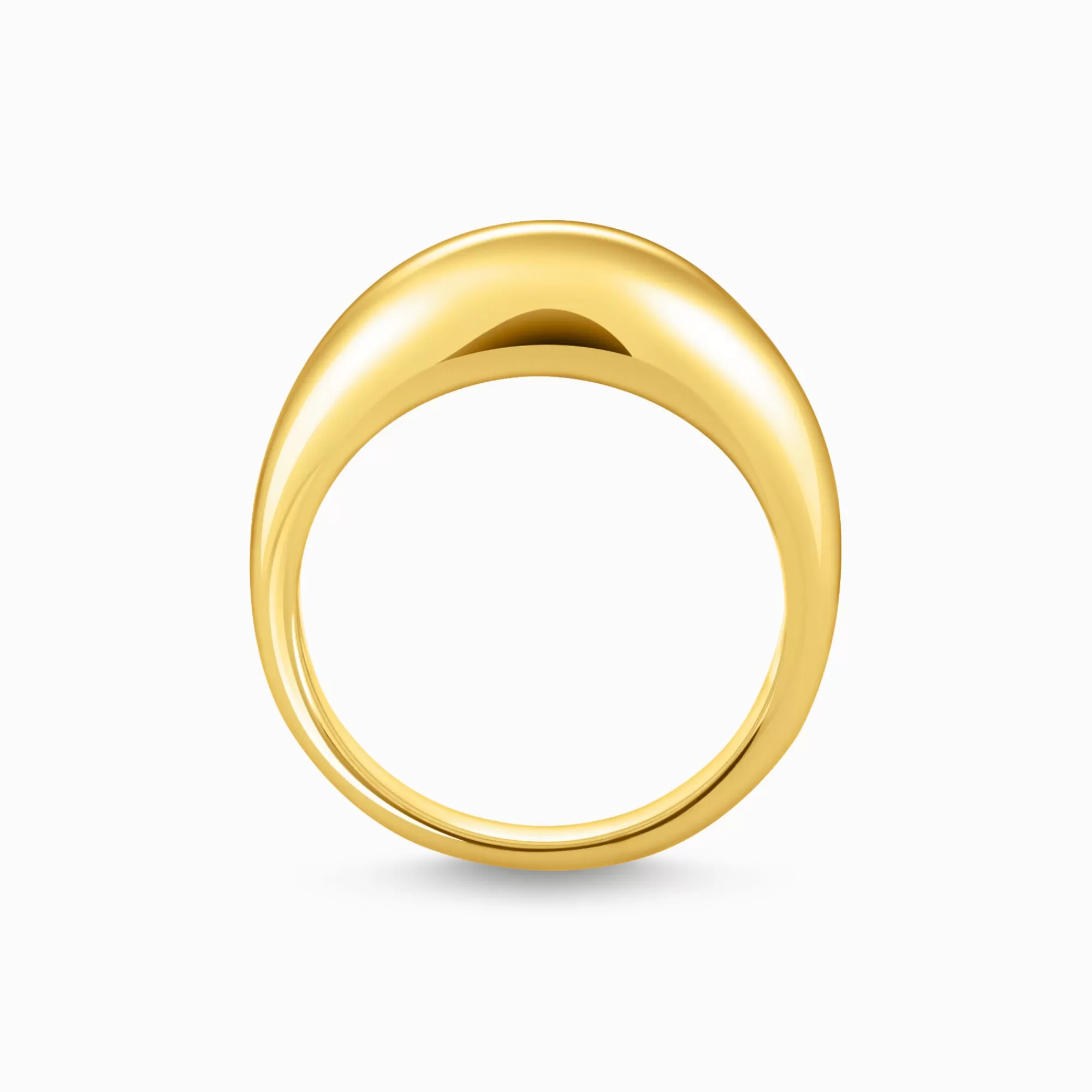 THOMAS SABO Gold-plated ring in timeless design-Women Rings | 18-Carat Gold-Plating - 925 Silver