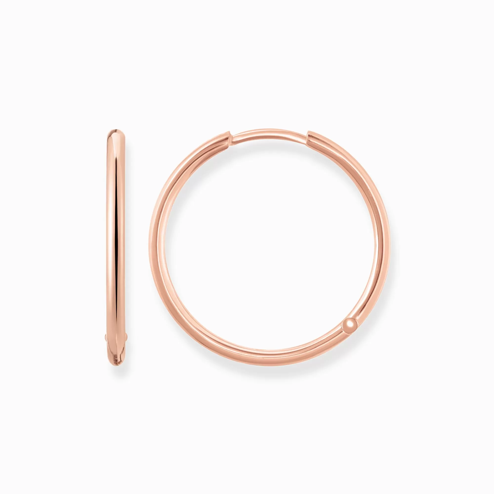 THOMAS SABO Hoop earrings large-Women Hoop Earrings | 18-Carat Rose Gold Plating - 925 Silver