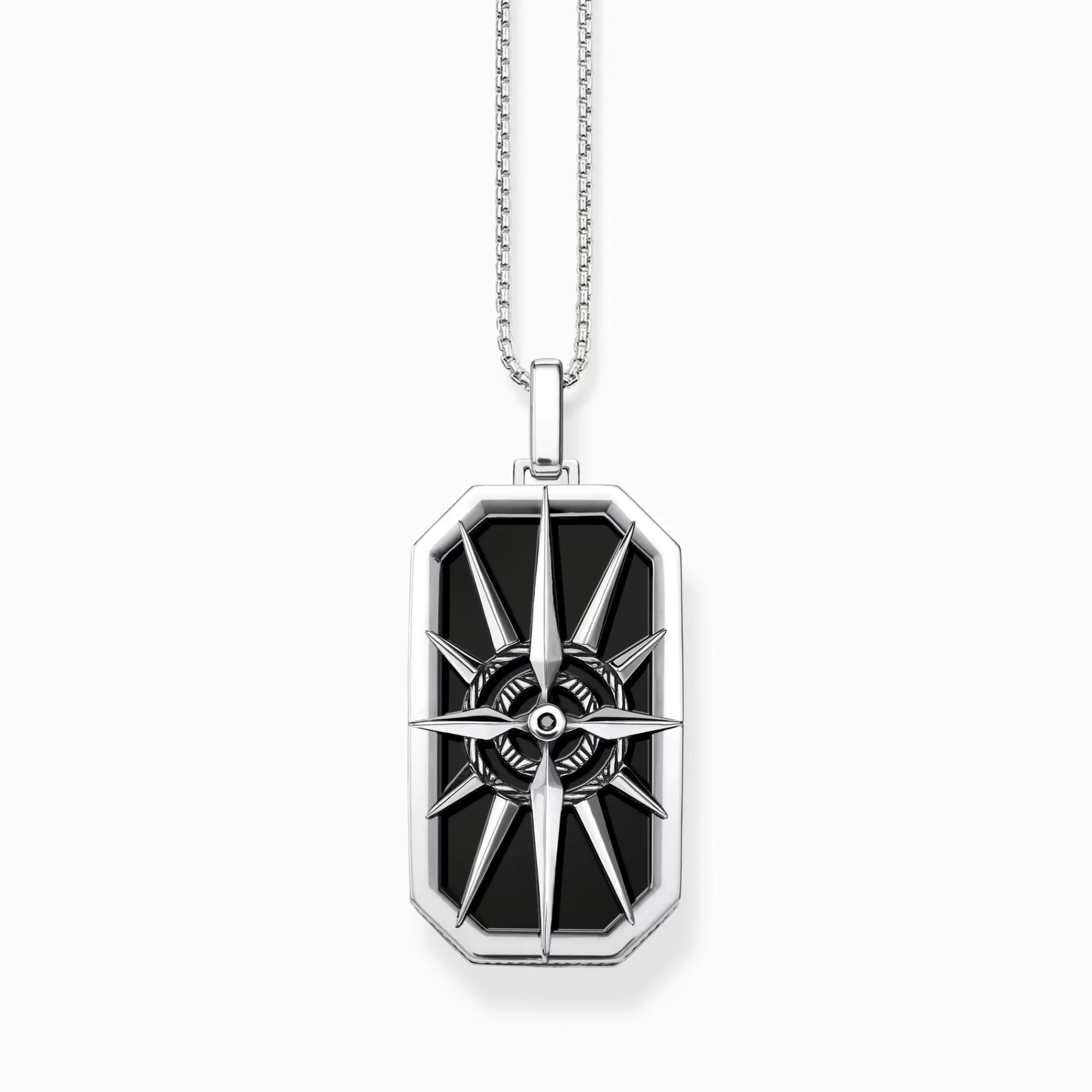 THOMAS SABO Jewellery set necklace compass black and silver blackened-Women Necklaces | Necklaces & Chains