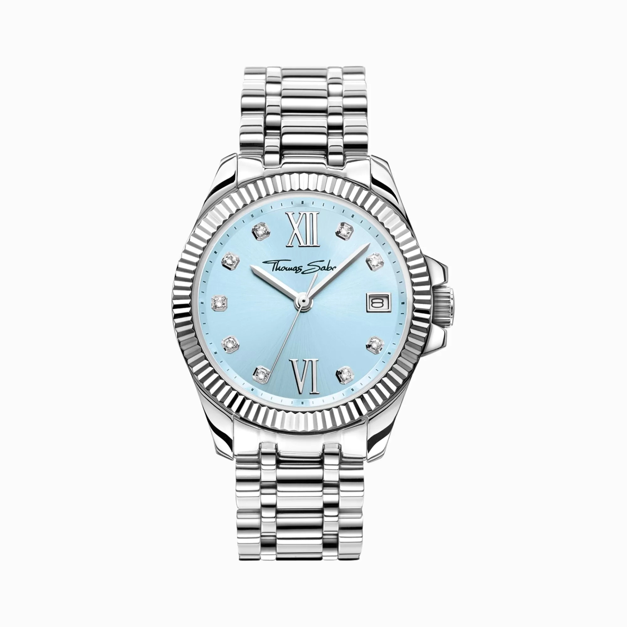 THOMAS SABO Ladies' watch Divine Blue with light blue dial and white stones silver-Women Watches | Ladies' Watches