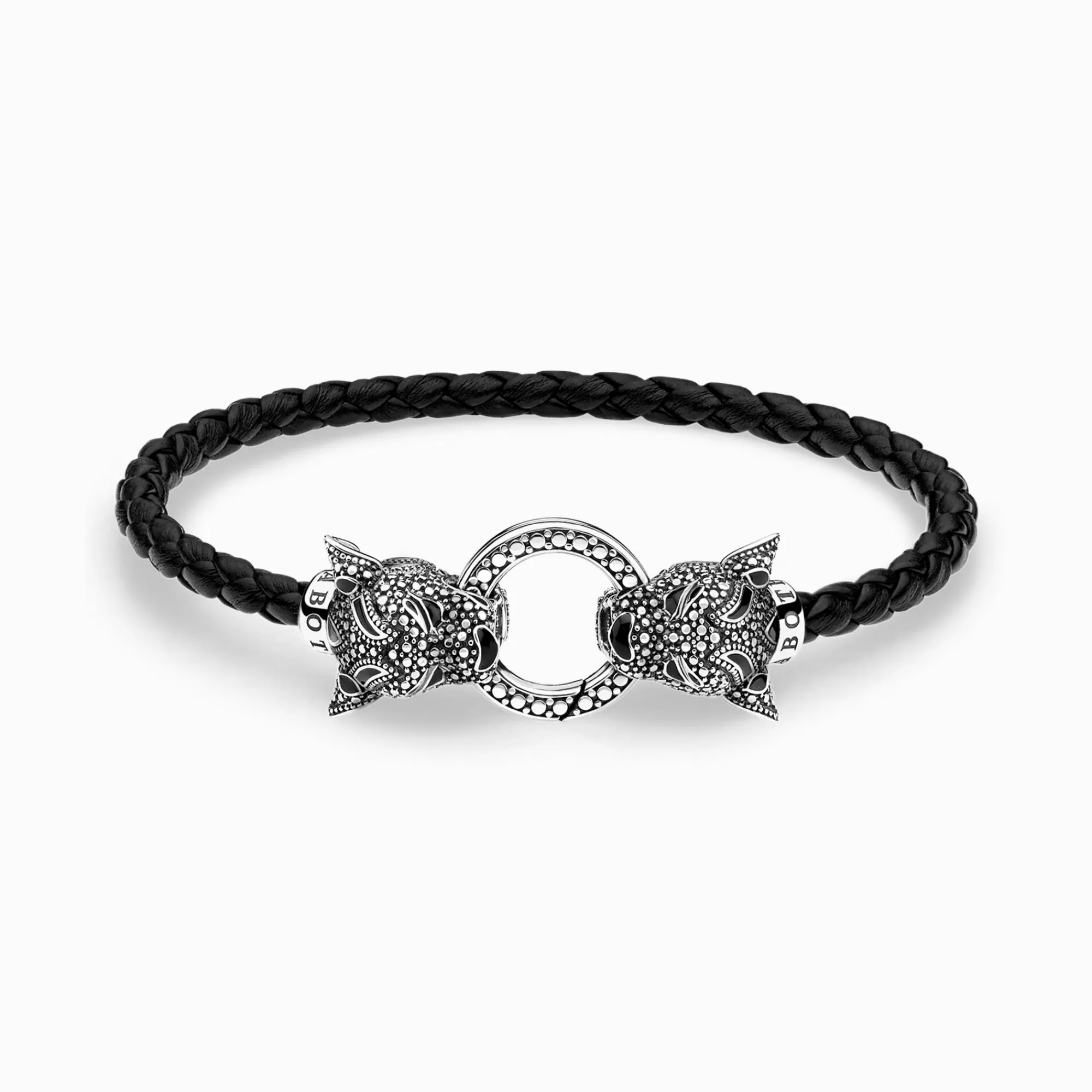 THOMAS SABO Leather strap Black Cat-Women Bracelets | Bracelets