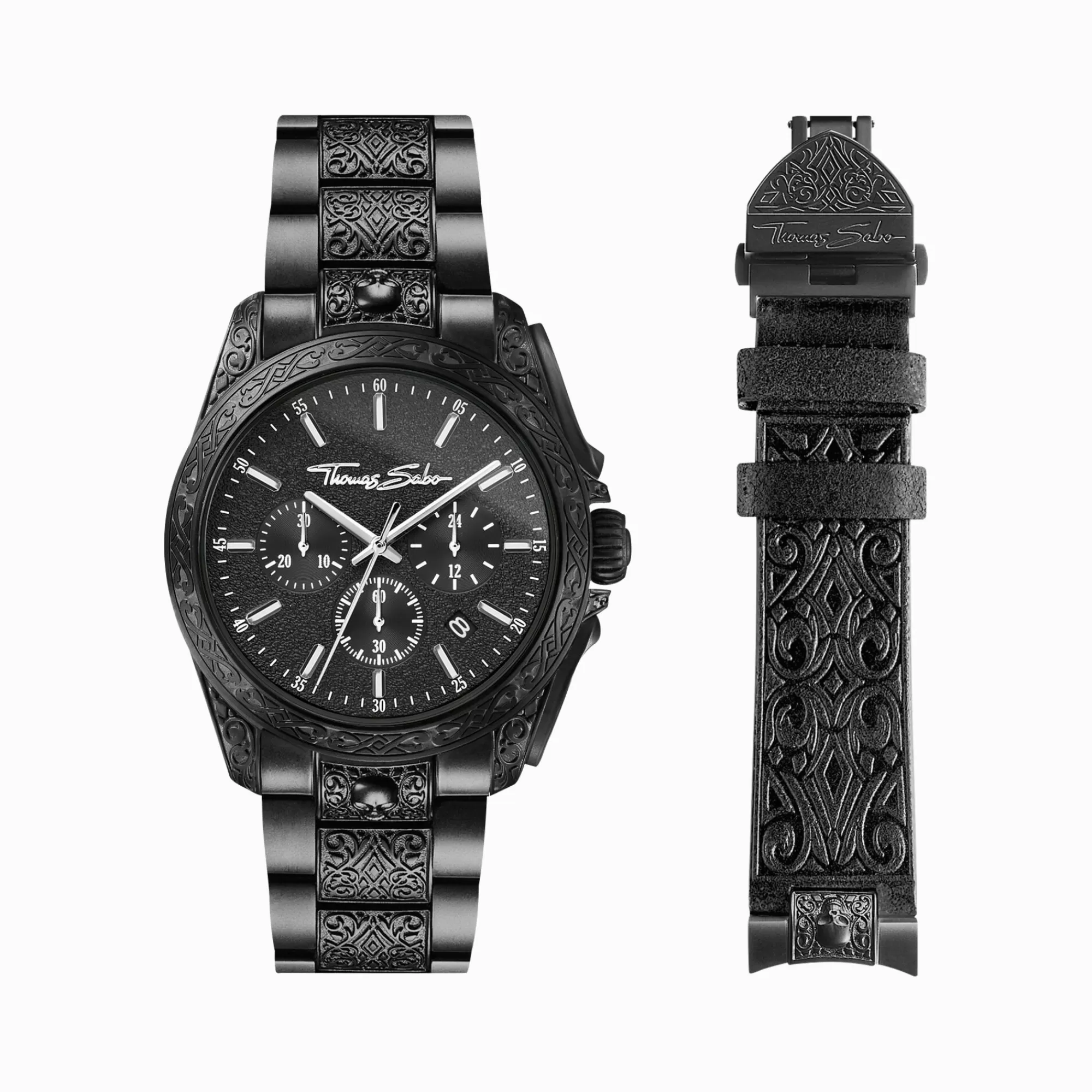 THOMAS SABO Men’s watch Rebel at heart Chronograph black- Watches | Watches