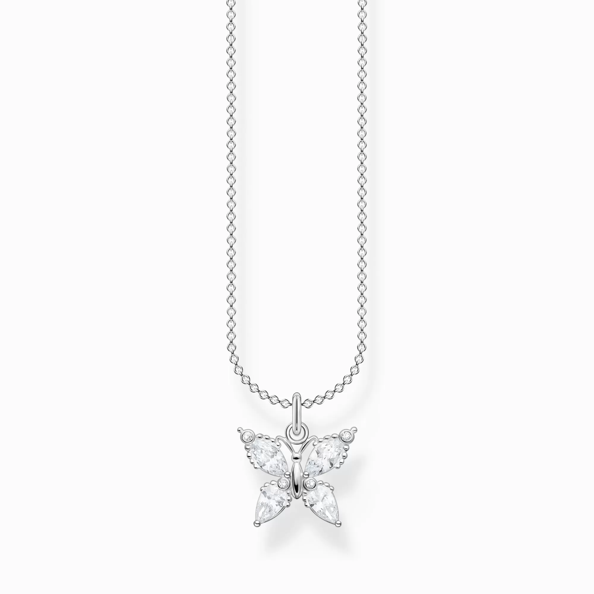 THOMAS SABO Necklace butterfly white stones-Women Necklaces