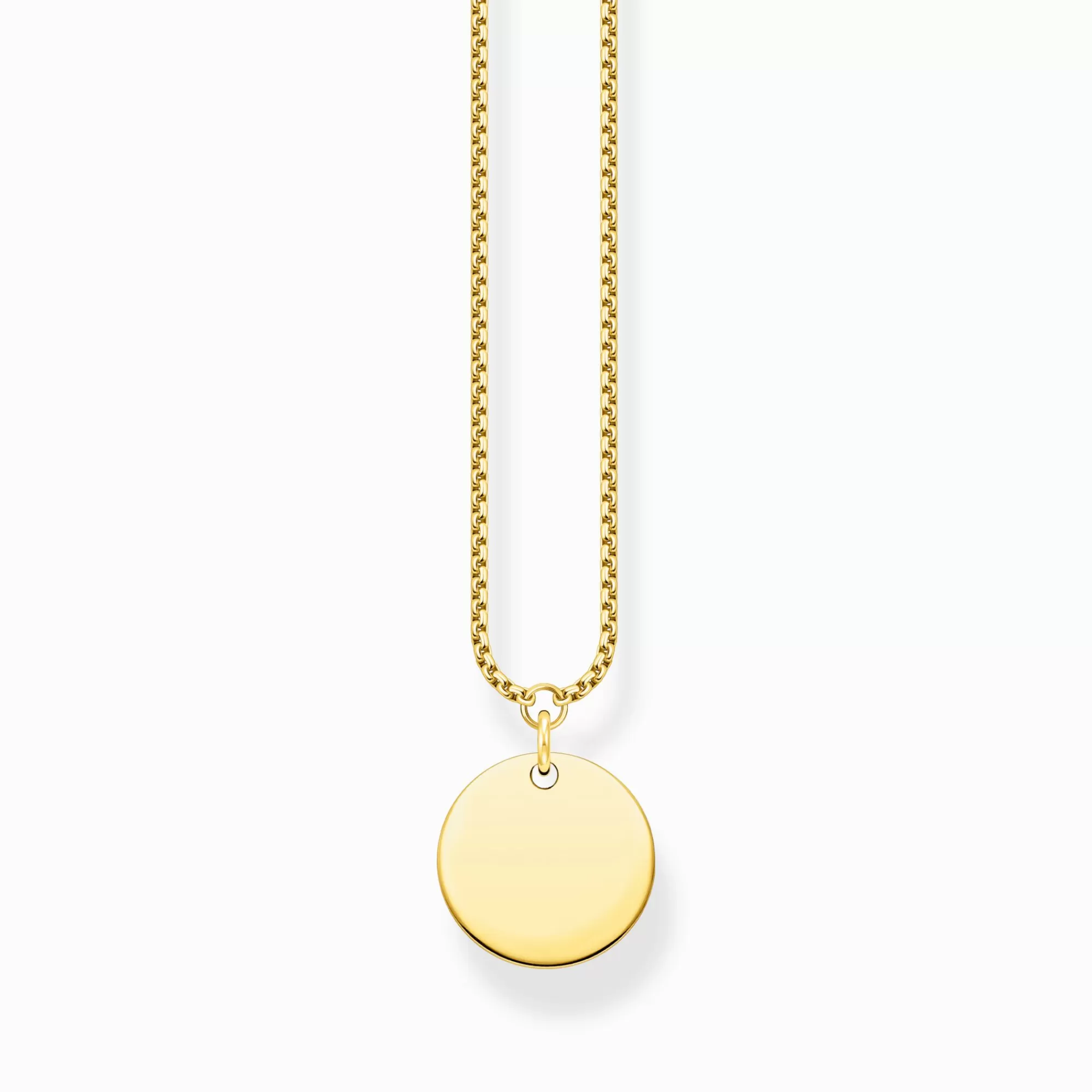 THOMAS SABO Necklace disc gold-Women Necklaces | 18-Carat Gold-Plating - 925 Silver