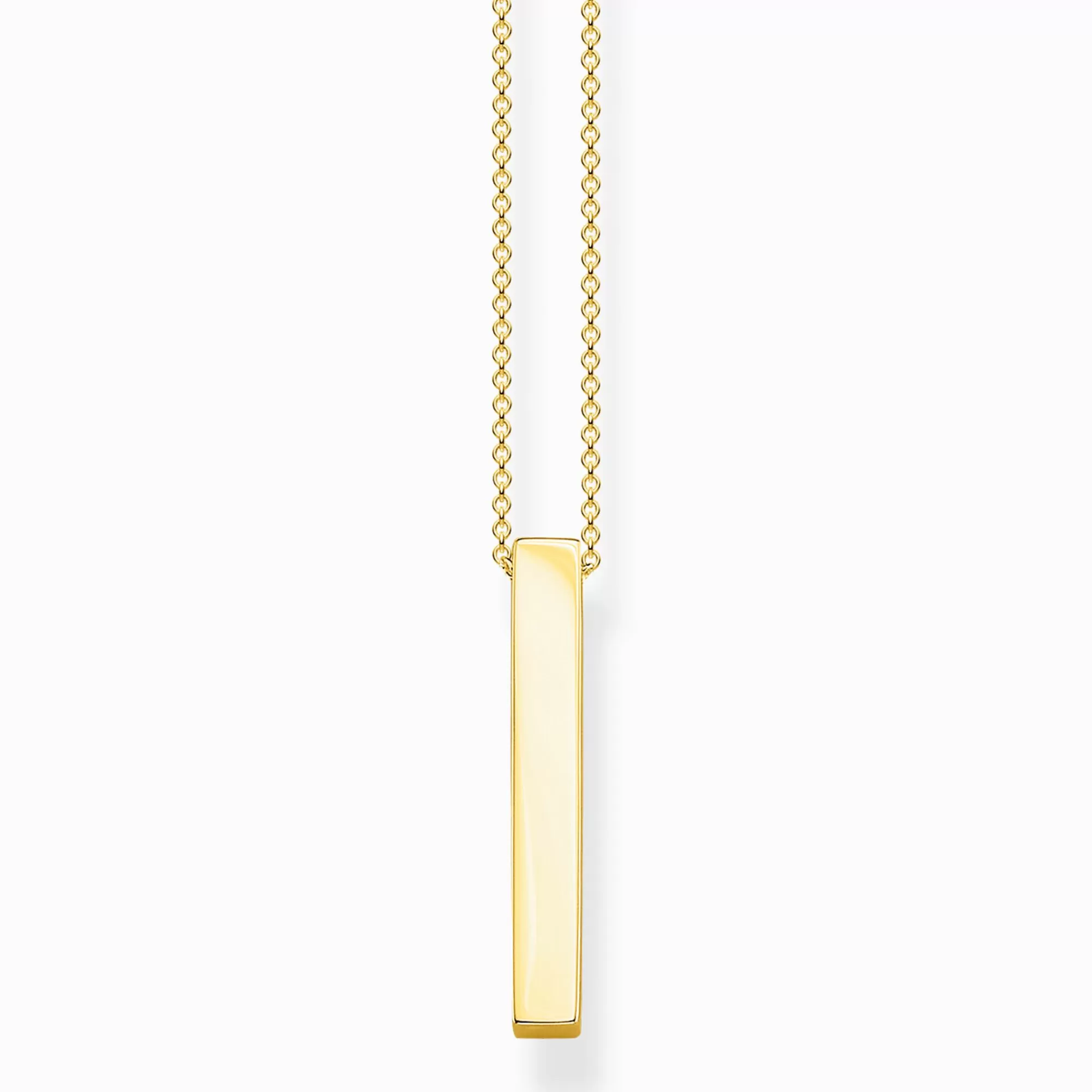 THOMAS SABO Necklace golden cuboid-Women Necklaces | 18-Carat Gold-Plating - 925 Silver