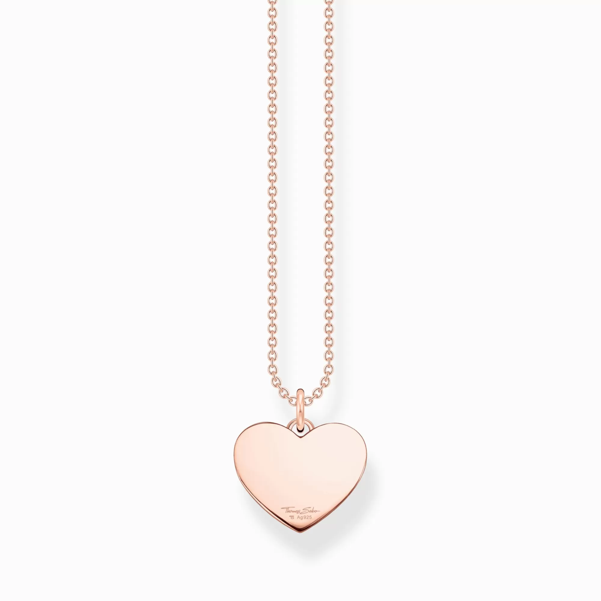 THOMAS SABO Necklace heart rose gold-Women 18-Carat Rose Gold Plating - 925 Silver