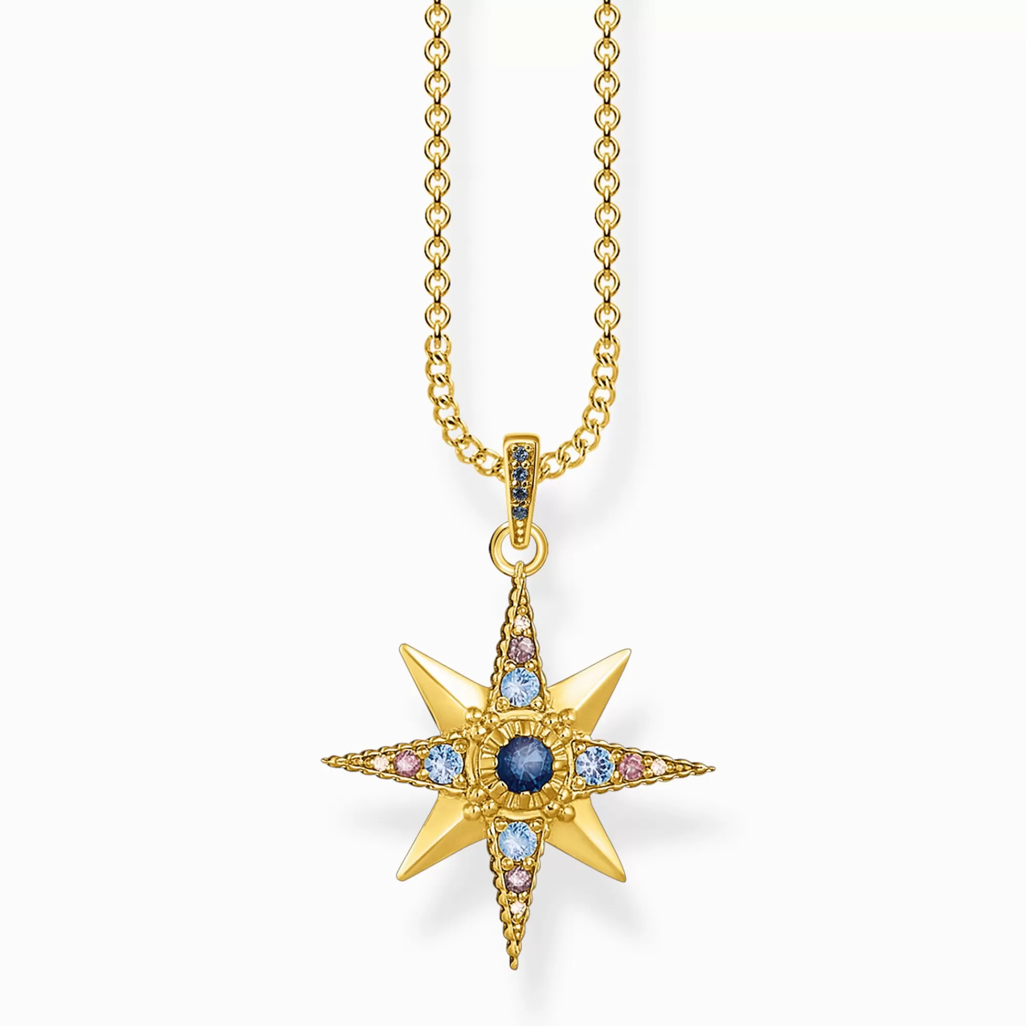 THOMAS SABO Necklace royalty star-Women Necklaces | 18-Carat Gold-Plating - 925 Silver