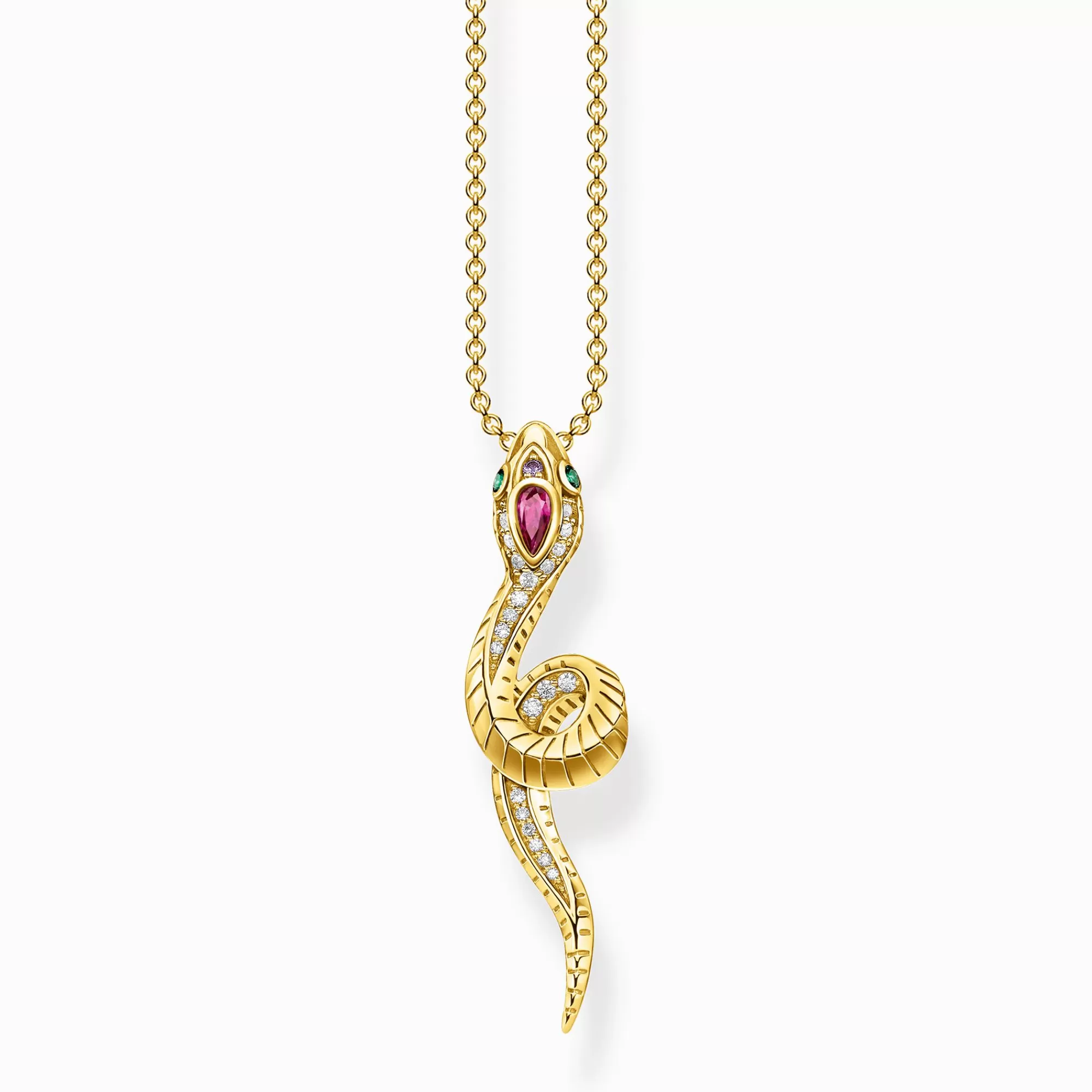 THOMAS SABO Necklace snake gold-Women Necklaces | 18-Carat Gold-Plating - 925 Silver