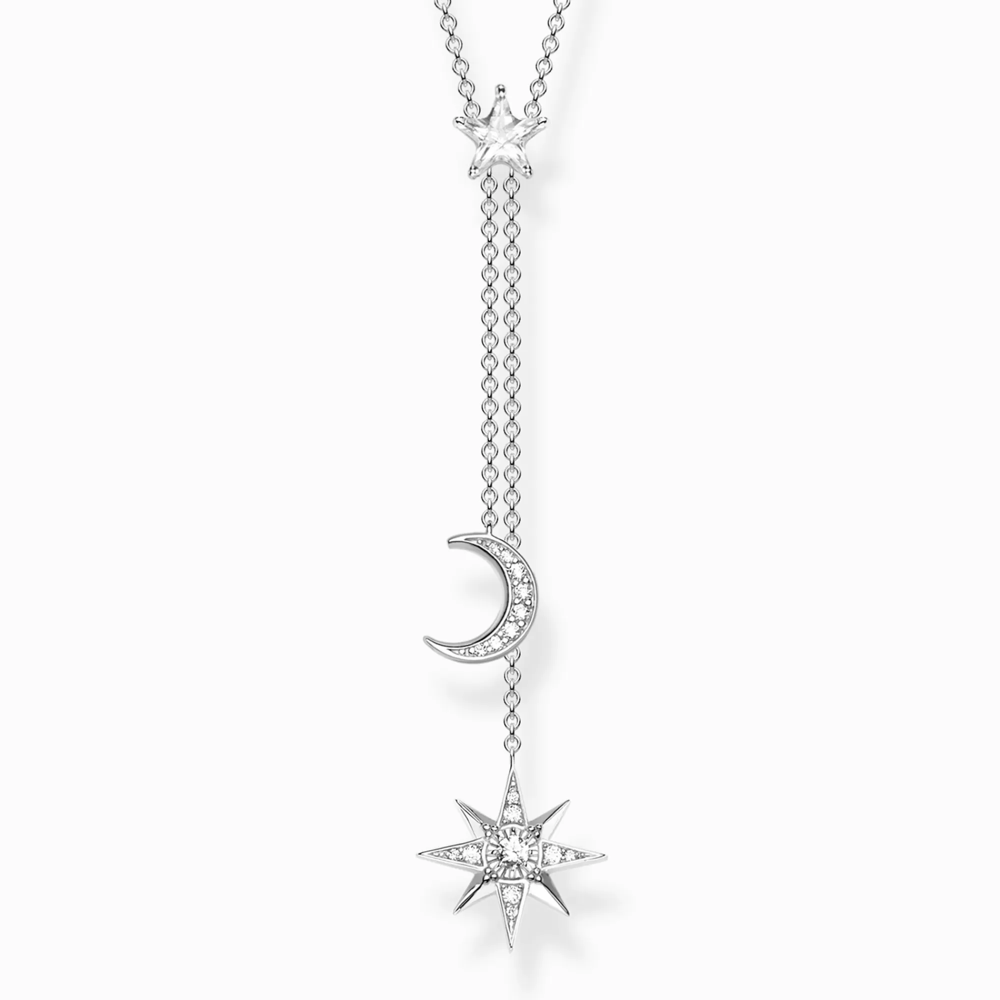 THOMAS SABO Necklace star and moon silver-Women Necklaces