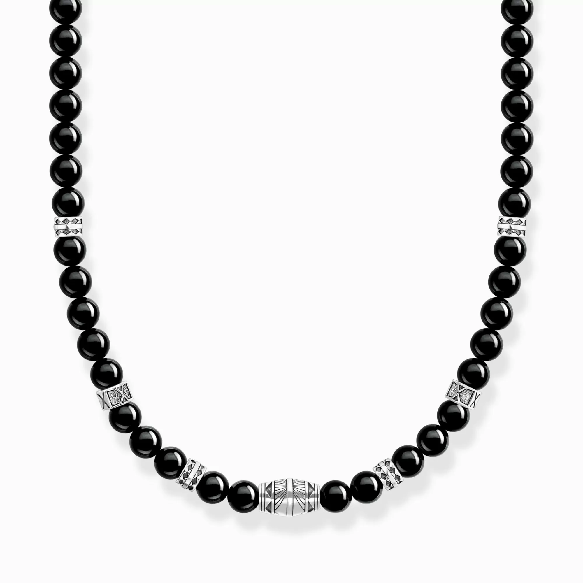 THOMAS SABO Necklace with black onyx beads silver-Women Necklaces | Necklaces & Chains