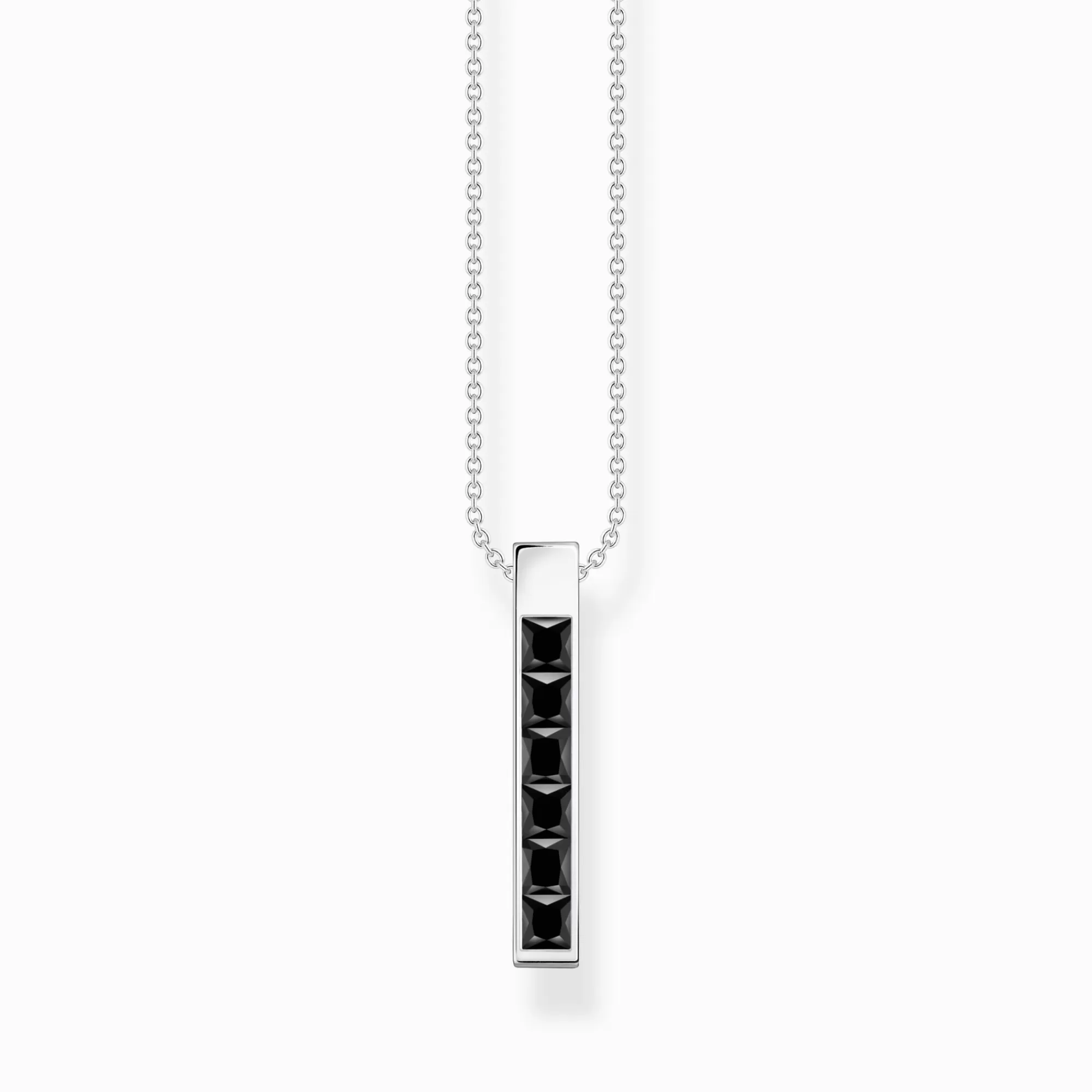 THOMAS SABO Necklace with black stones silver-Women Necklaces