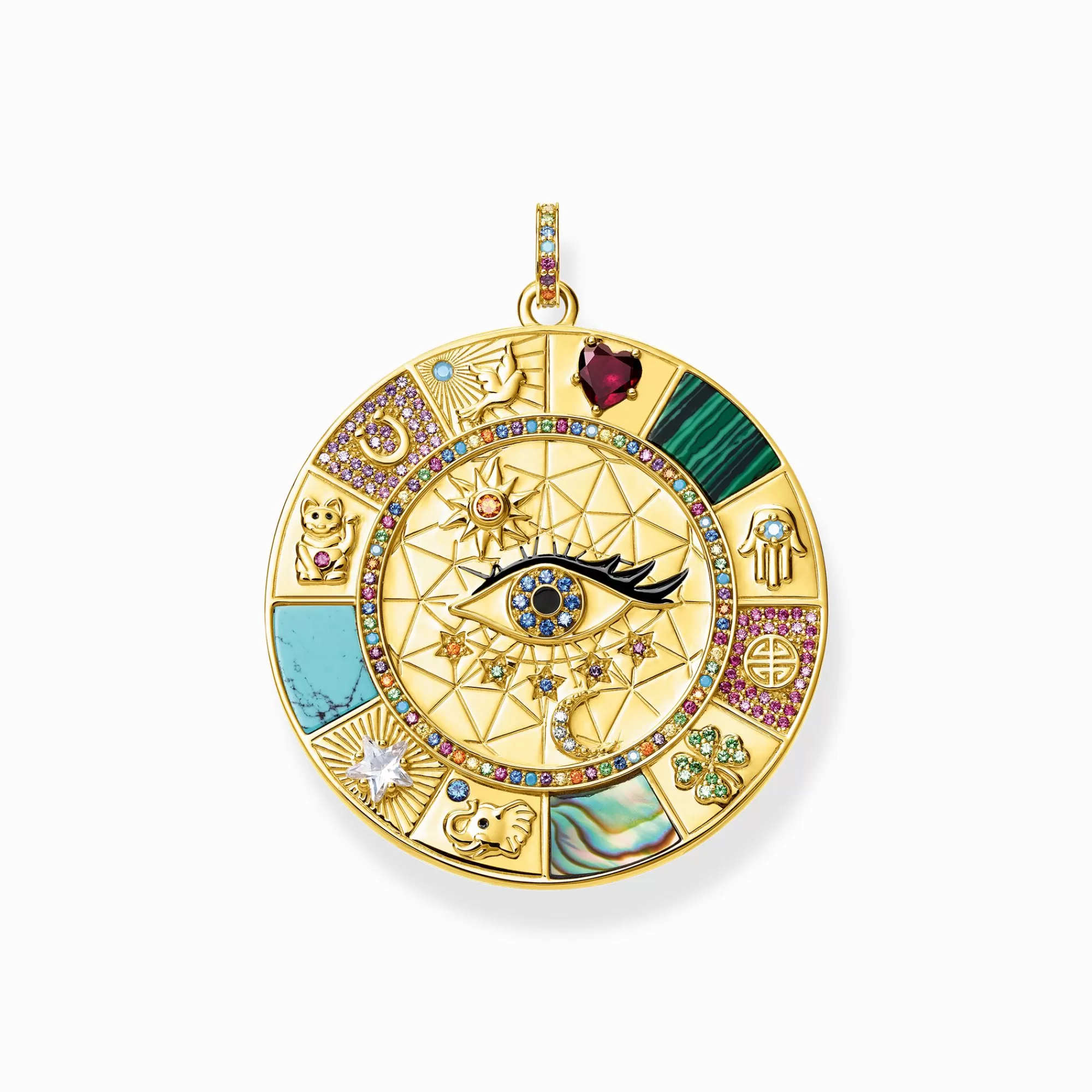 THOMAS SABO Pendant amulet magical lucky symbols-Women Pendants | 18-Carat Gold-Plating - 925 Silver