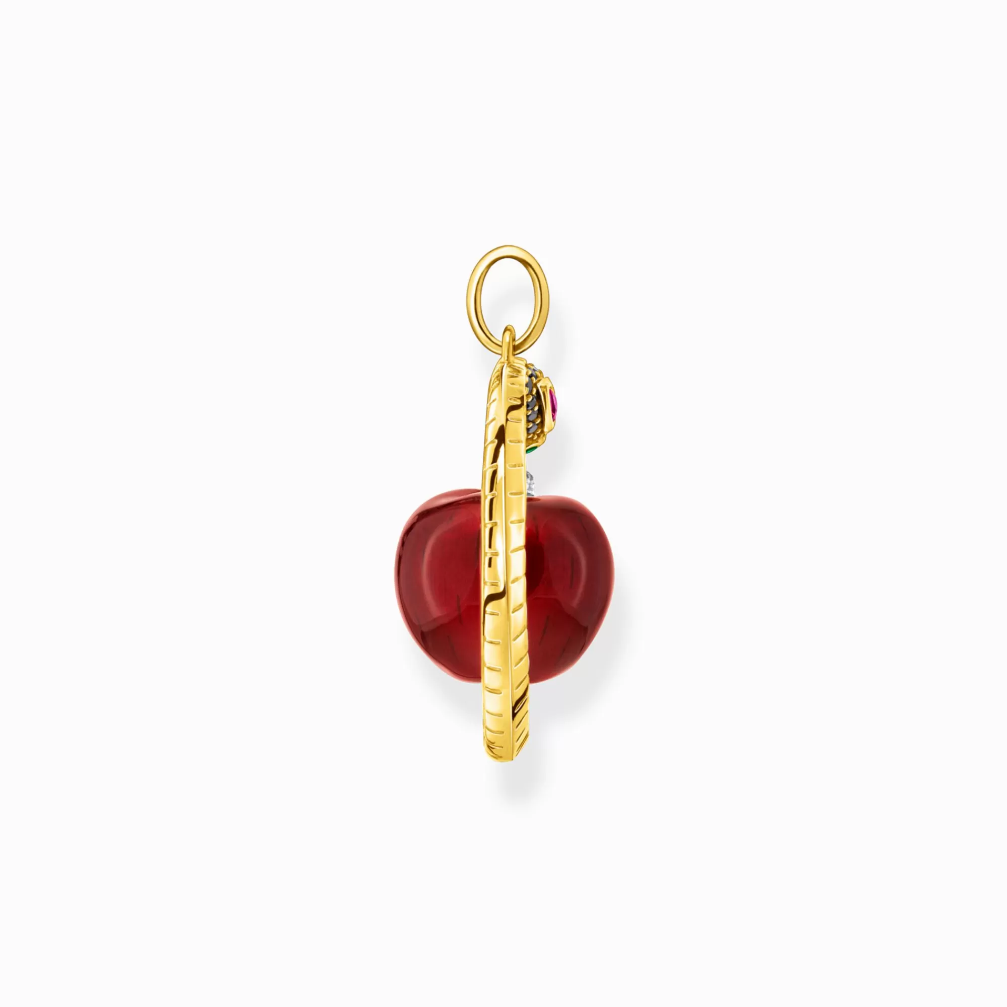 THOMAS SABO Pendant apple with snake gold-Women Pendants | 18-Carat Gold-Plating - 925 Silver