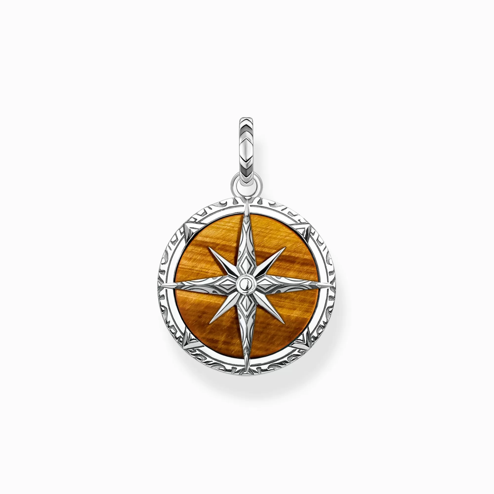 THOMAS SABO Pendant compass tiger‘s eye-Women Pendants | Pendants