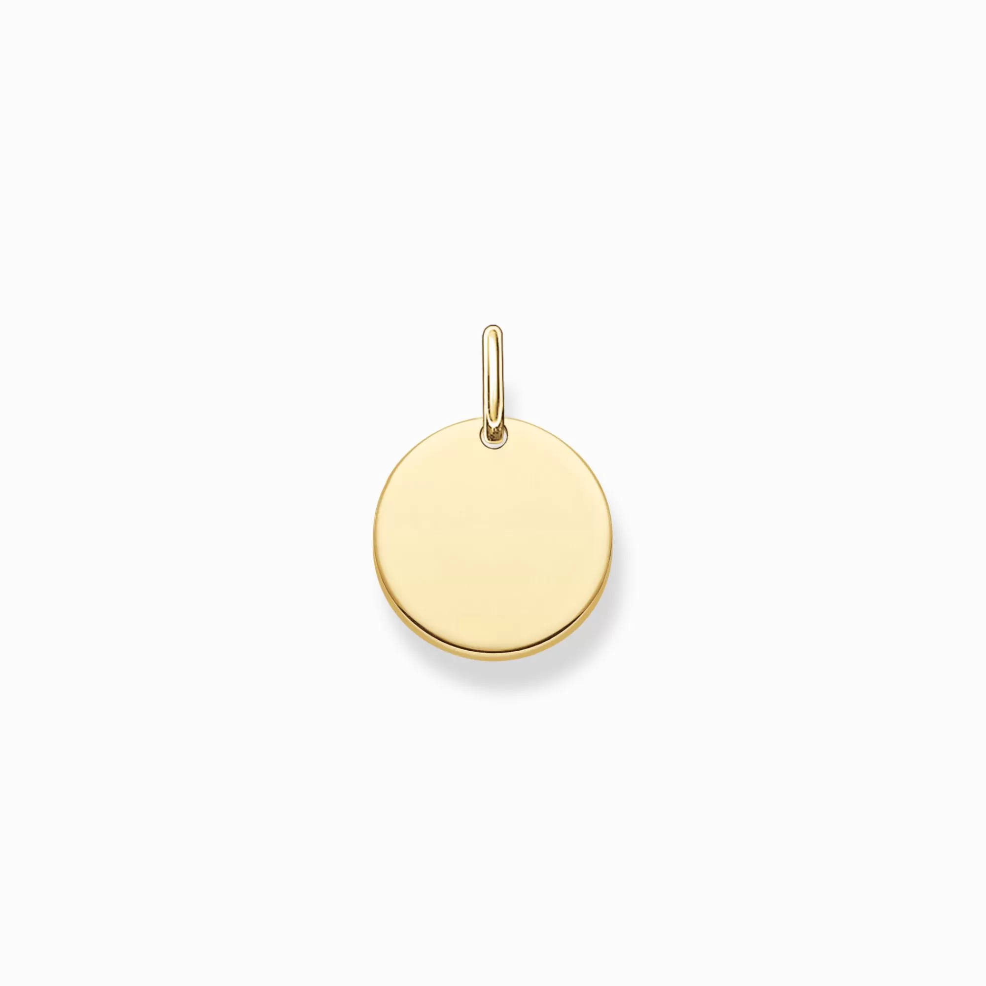 THOMAS SABO Pendant disc small gold-Women Pendants | 18-Carat Gold-Plating - 925 Silver