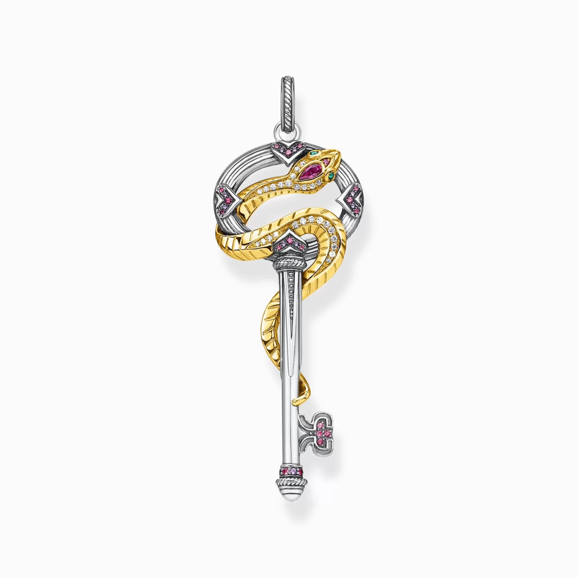 THOMAS SABO Pendant key with snake gold-Women Pendants