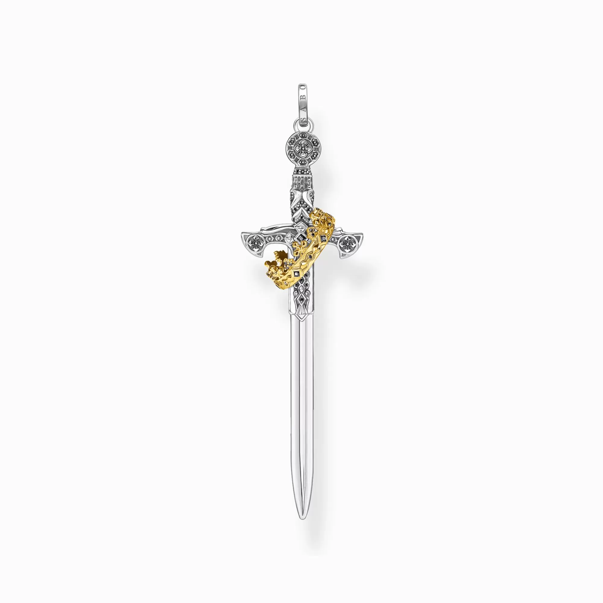 THOMAS SABO Pendant sword with crown-Women Pendants | 18-Carat Gold-Plating - 925 Silver