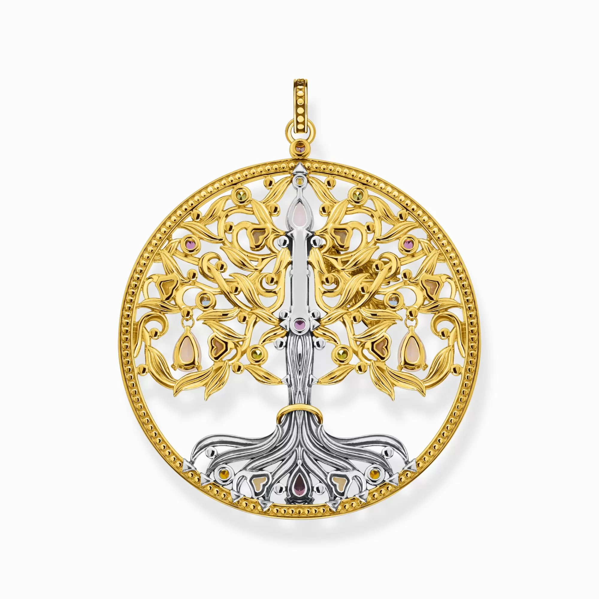 THOMAS SABO Pendant Tree of Love gold raven-Women Pendants | 18-Carat Gold-Plating - 925 Silver