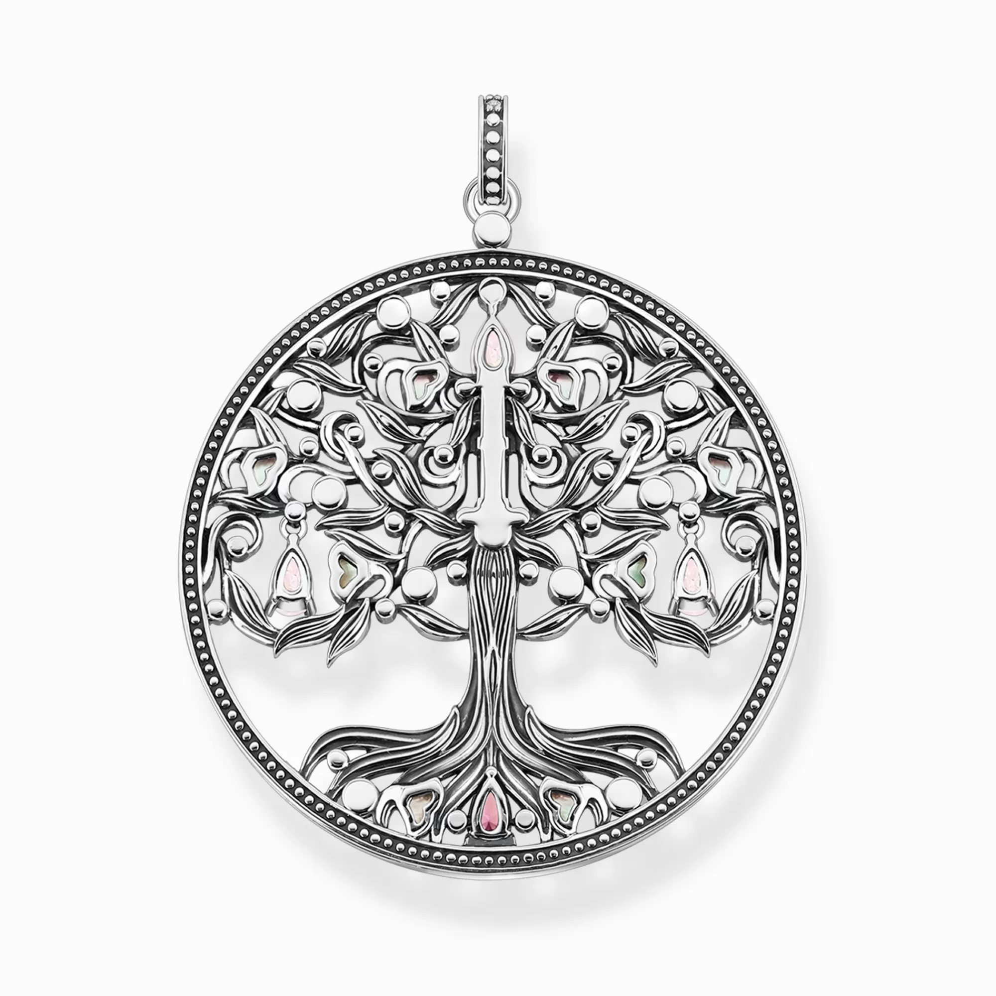 THOMAS SABO Pendant Tree of Love silver colourful stones-Women Pendants