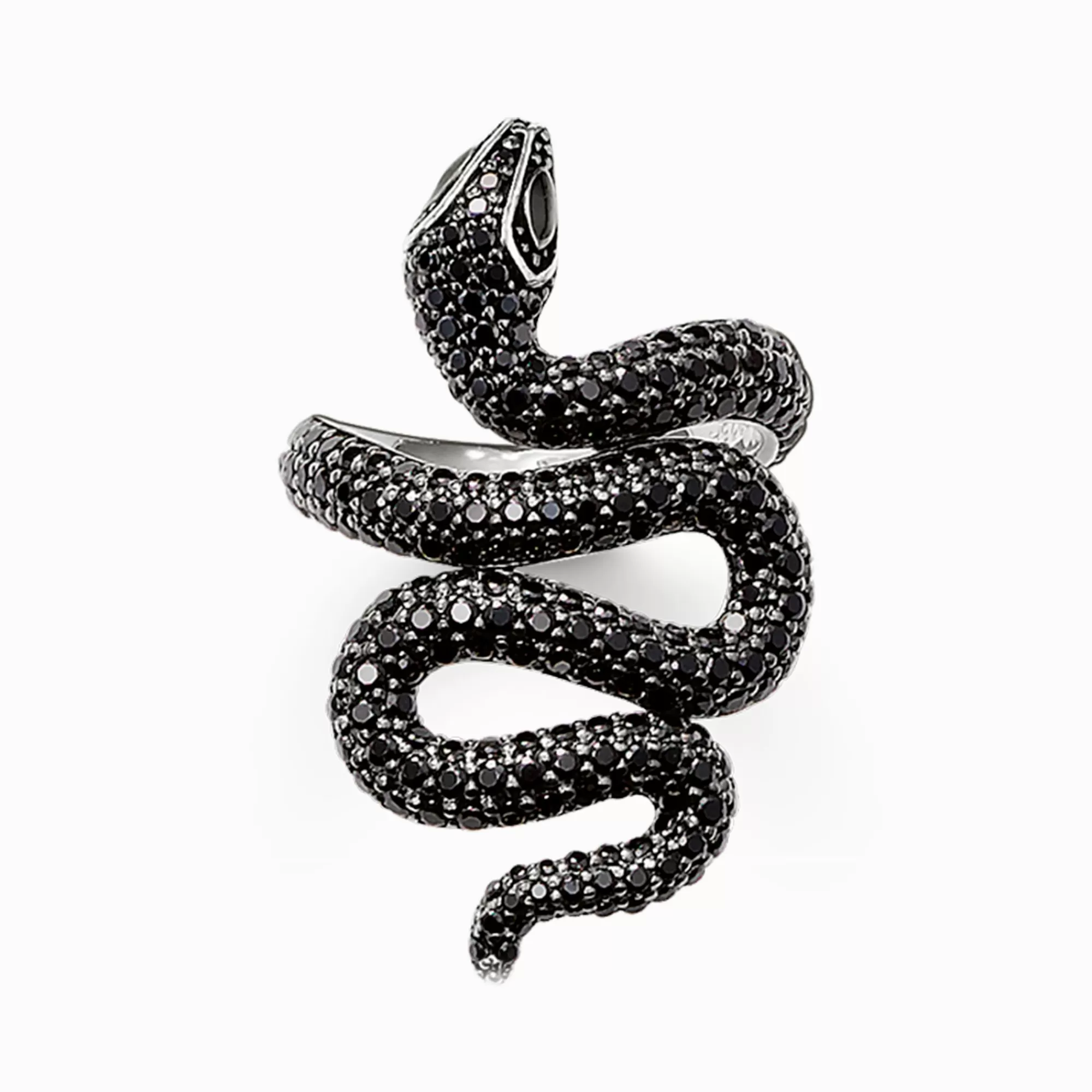 THOMAS SABO Ring black snake pavé-Women Rings