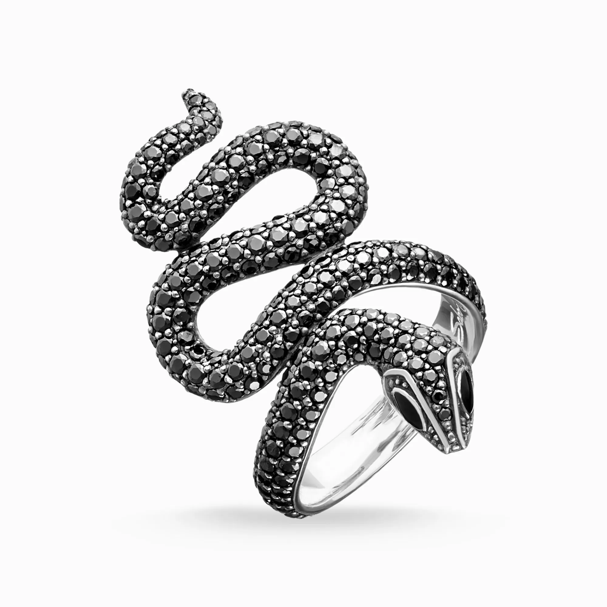 THOMAS SABO Ring black snake pavé-Women Rings