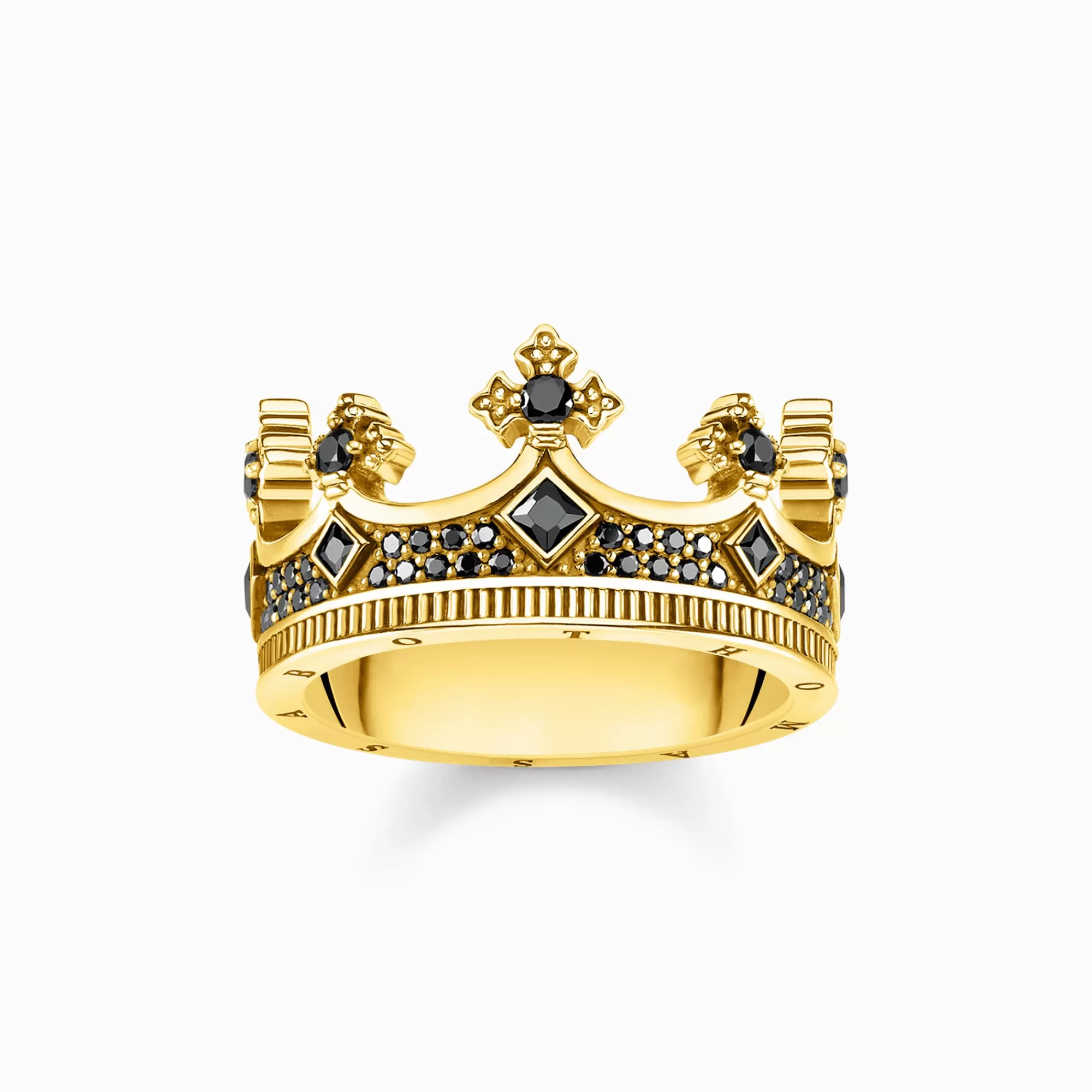 THOMAS SABO Ring crown gold-Women Rings | 18-Carat Gold-Plating - 925 Silver