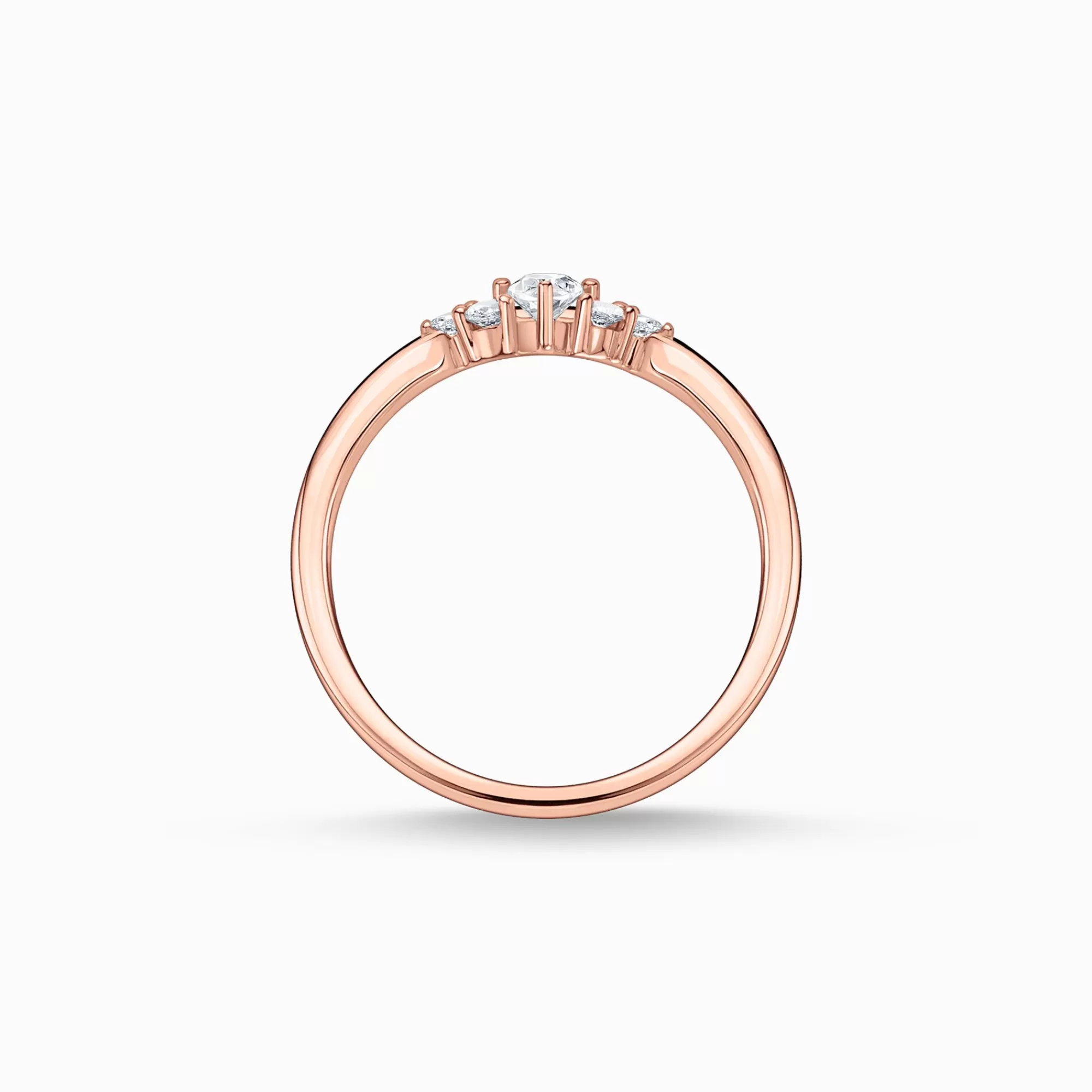 THOMAS SABO Ring vintage white stones rose gold-Women Rings | 18-Carat Rose Gold Plating - 925 Silver