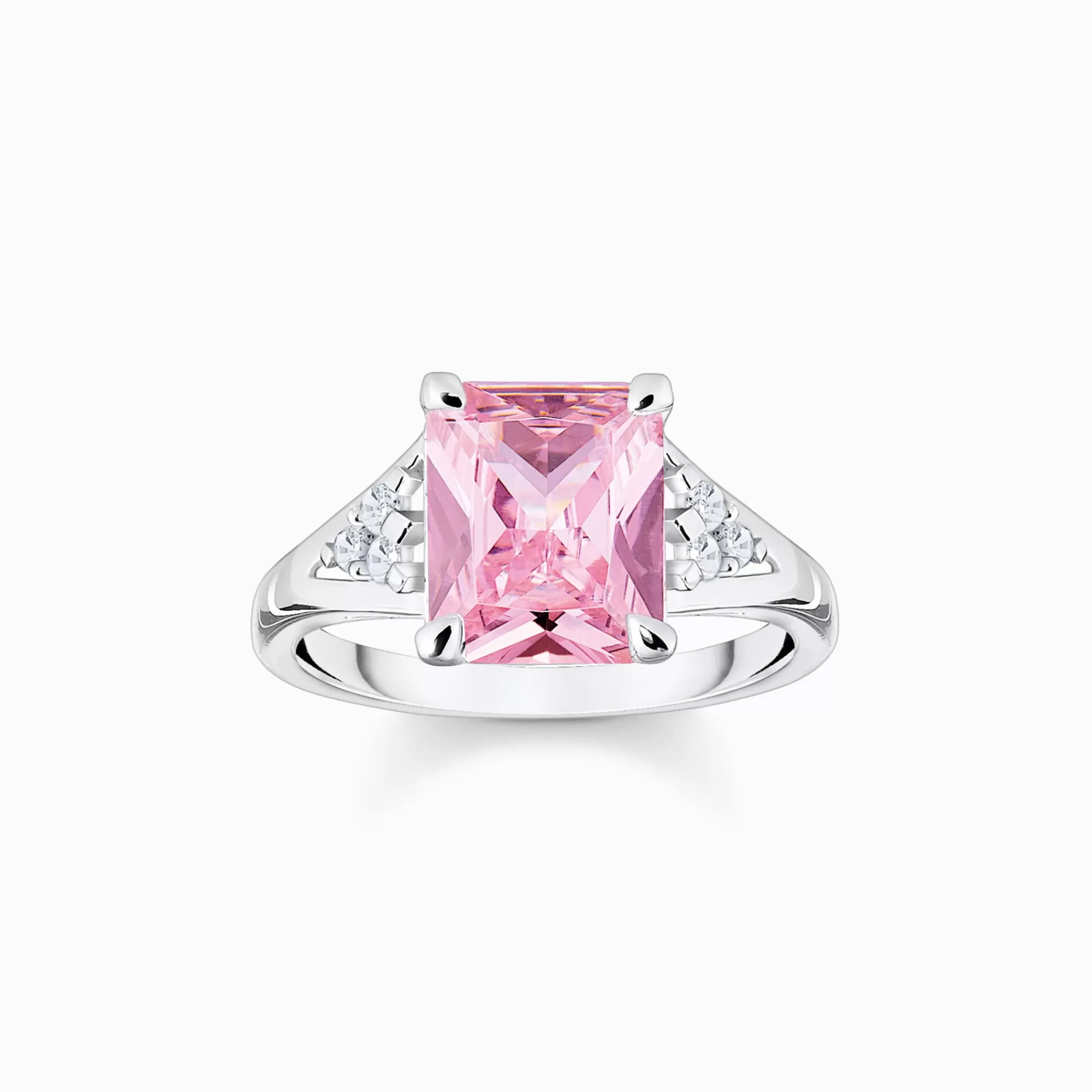 THOMAS SABO Ring with pink and white stones silver-Women Rings | 925 Silver